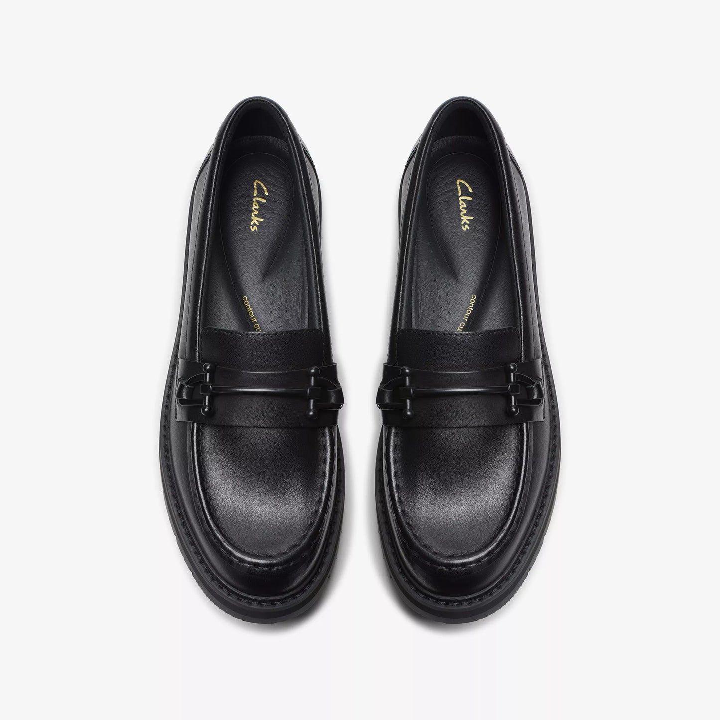 Zapatos Casual De La Marca Clarks Para Mujer Modelo Orianna Bit Black Leather En Color Negro