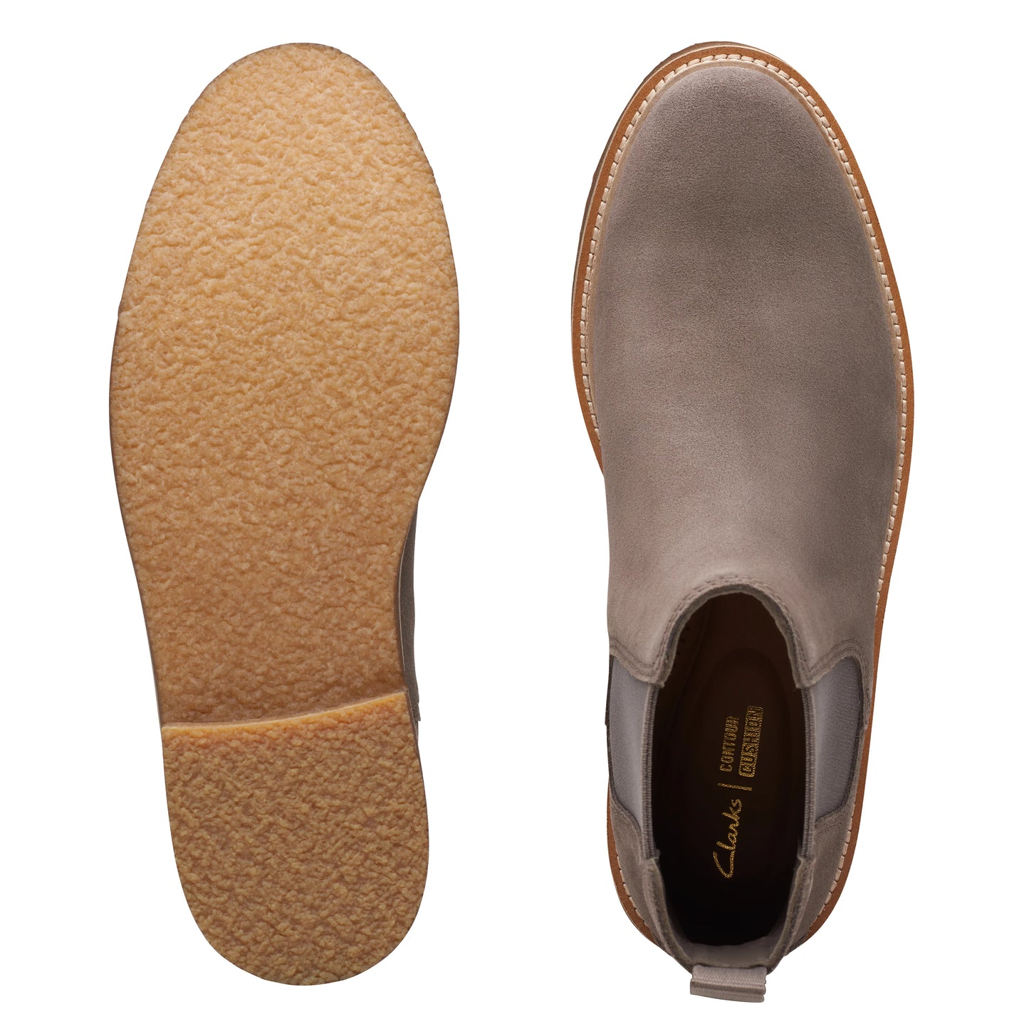 Botines Chelsea De La Marca Clarks Para Hombre Modelo Clarkdale Easy Grey Suede En Color Gris