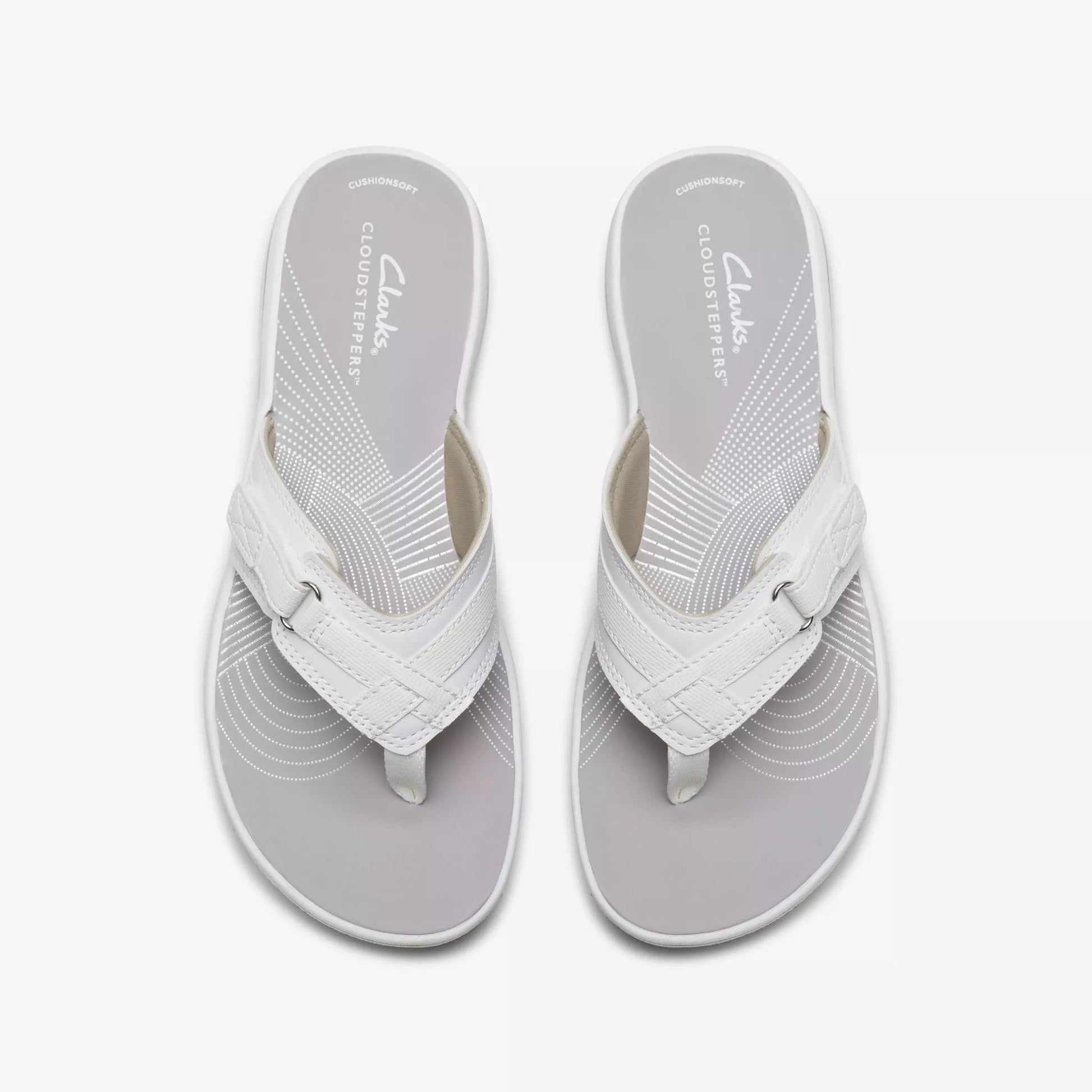 Sandalias De La Marca Clarks  Para Mujer Modelo Brinkley Sea White Synthetic En Color Blanco