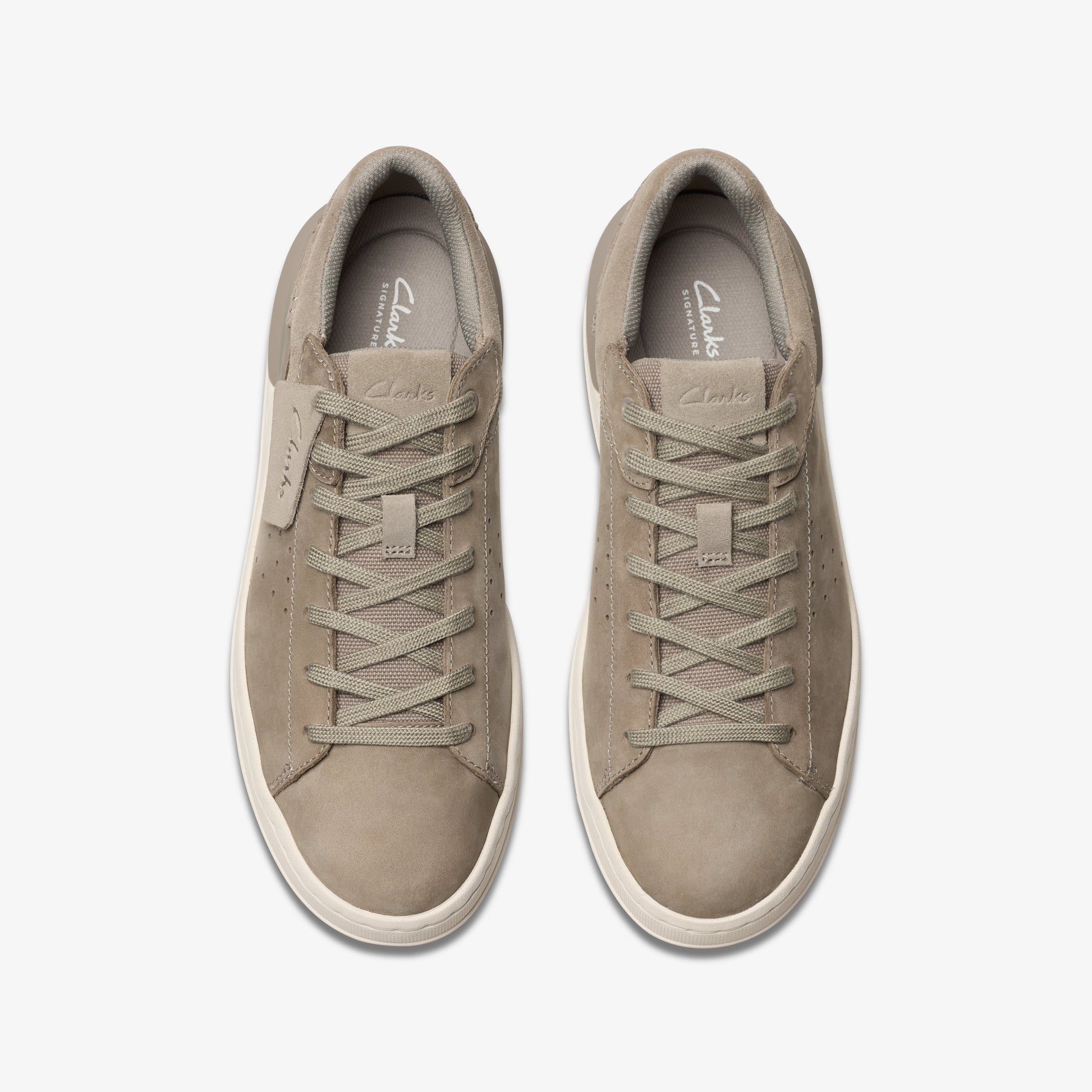 Sneakers De La Marca Clarks  Para Hombre Modelo Courtlite2 Run Grey Nubuck En Color Gris