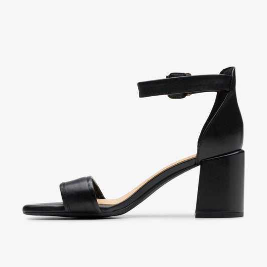 Sandalias De La Marca Clarks  Para Mujer Modelo Ezoria Mae Black Leather En Color Negro