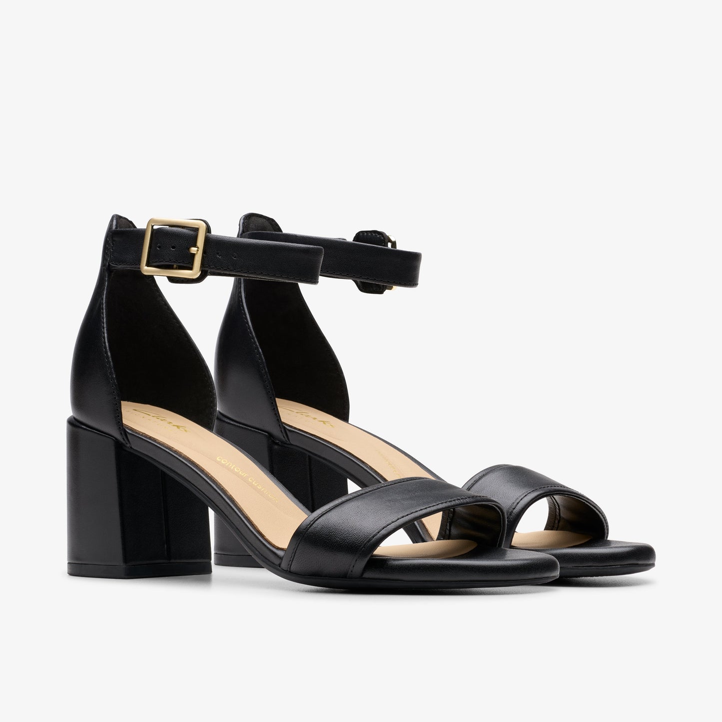 Sandalias De La Marca Clarks Para Mujer Modelo Ezoria Mae Black Leather En Color Negro