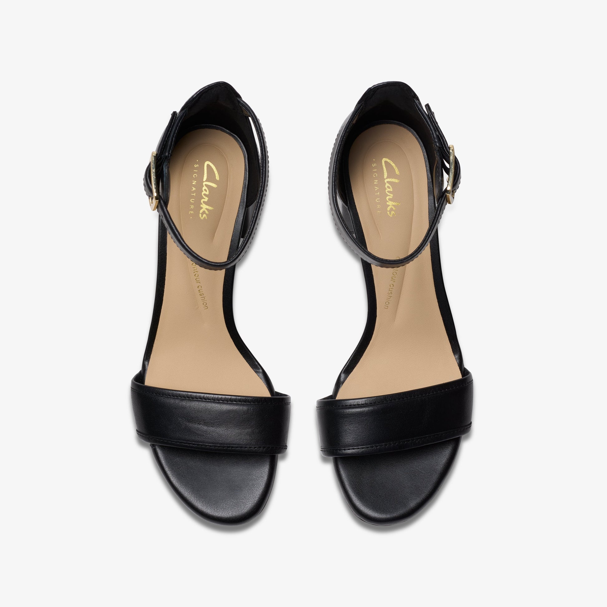 Sandalias De La Marca Clarks  Para Mujer Modelo Ezoria Mae Black Leather En Color Negro
