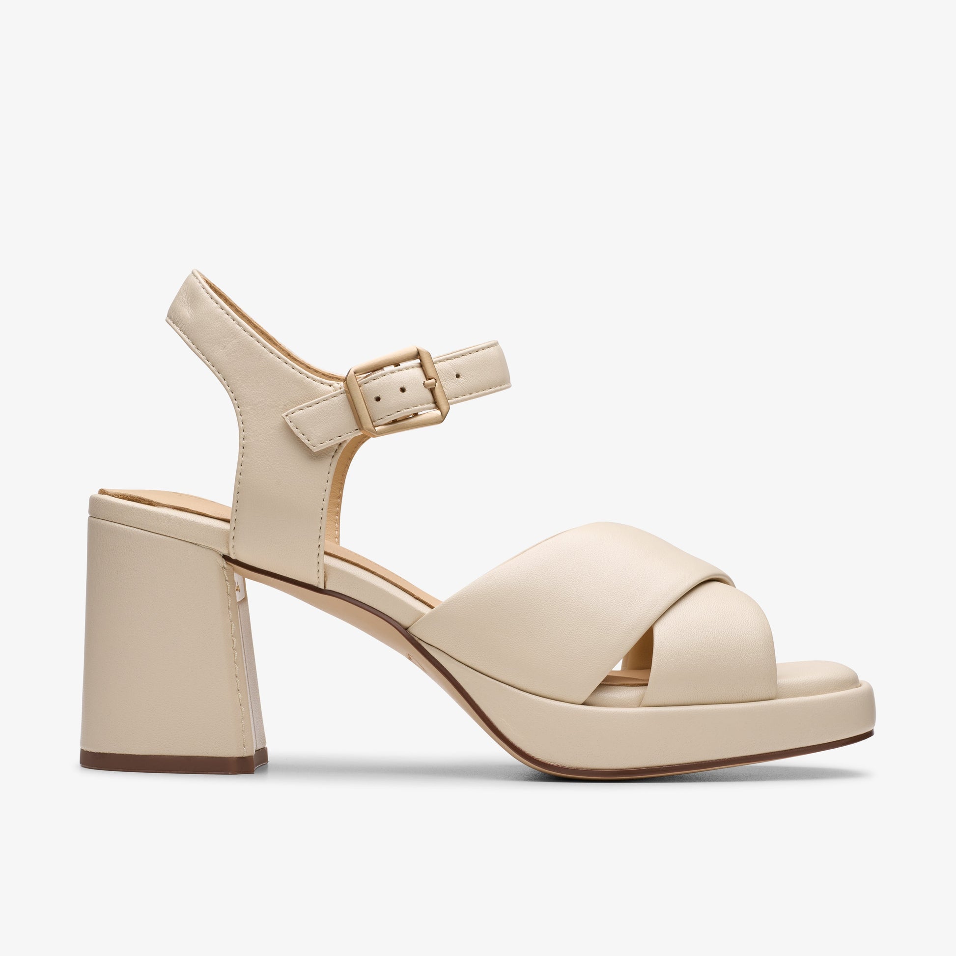 Sandalias De La Marca Clarks  Para Mujer Modelo Ritzy75 Rae Cream Leather