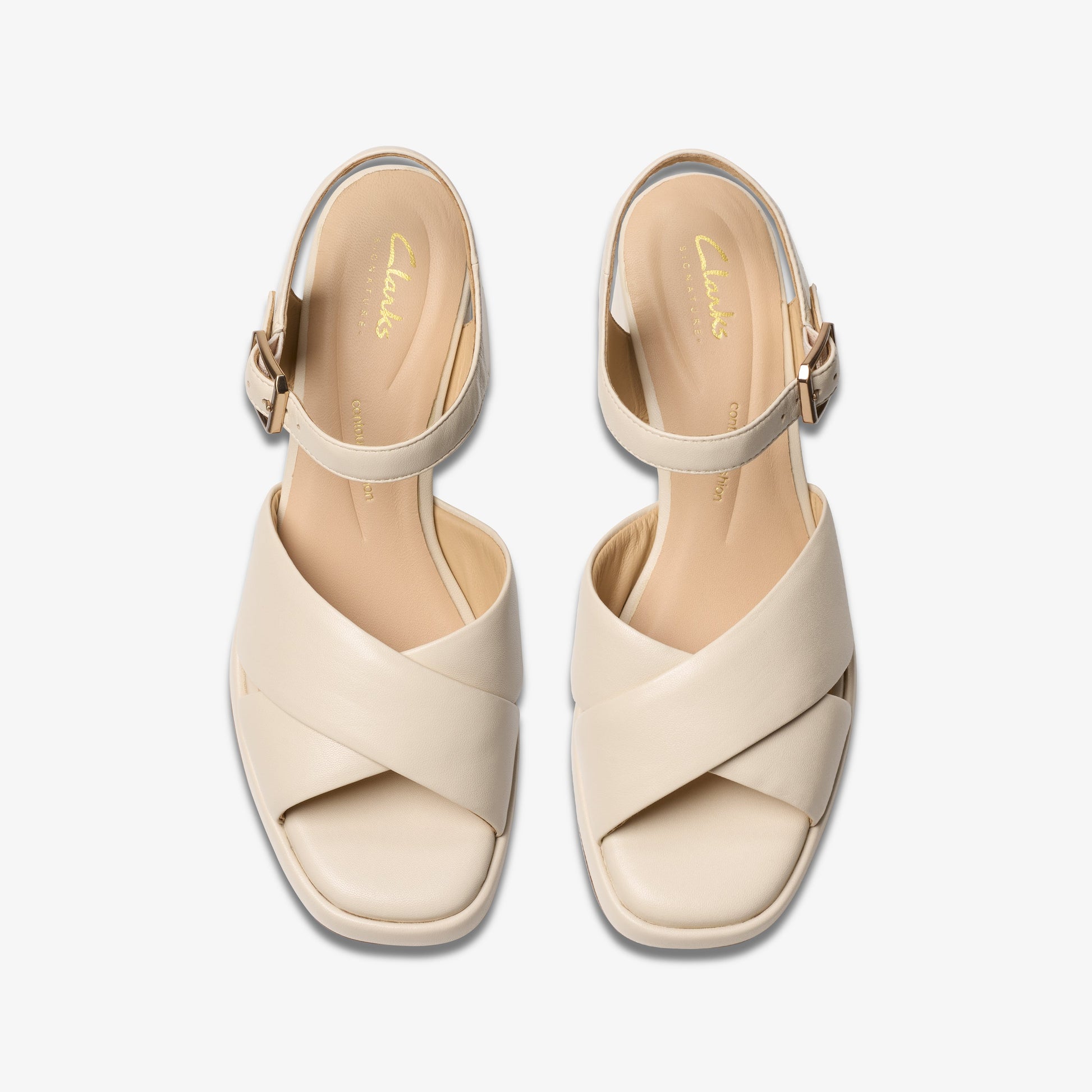 Sandalias De La Marca Clarks  Para Mujer Modelo Ritzy75 Rae Cream Leather