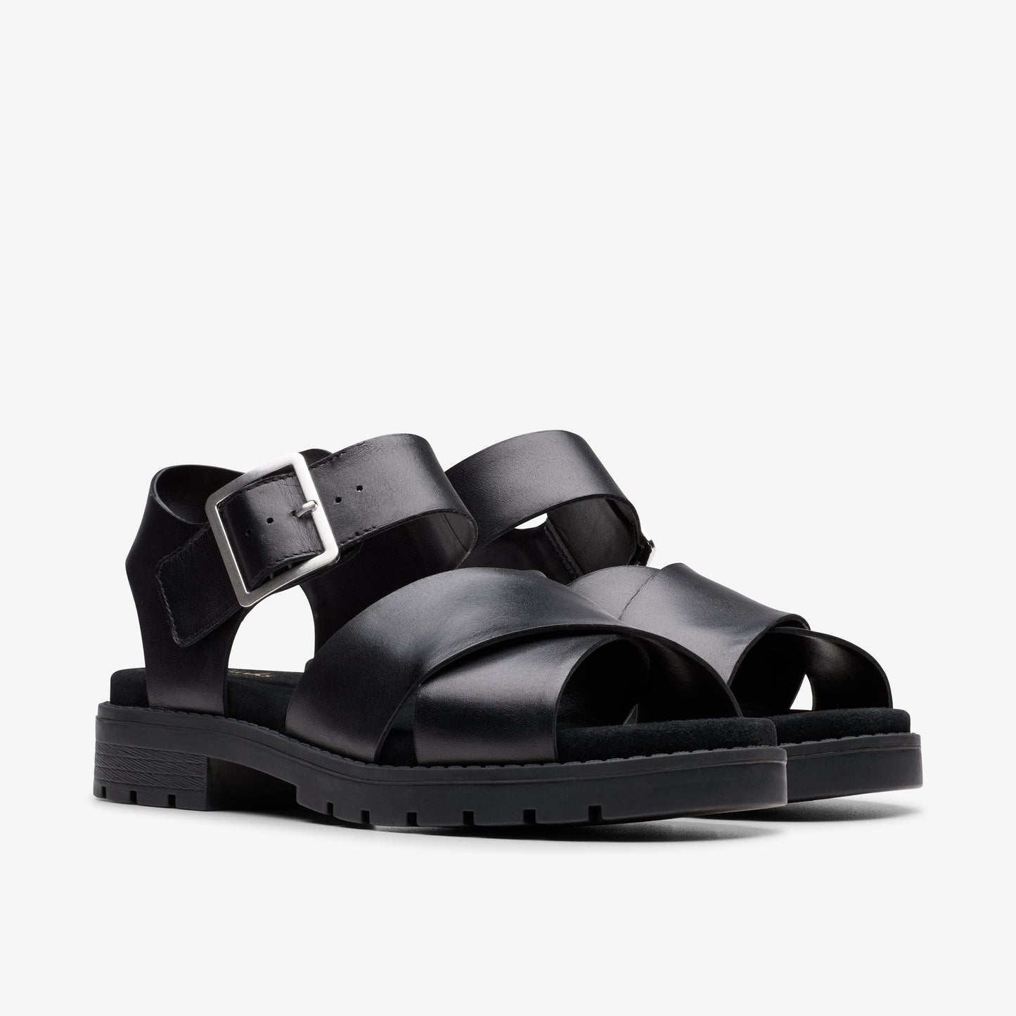 Sandalias De La Marca Clarks Para Mujer Modelo Orinoco Cross Black Leather