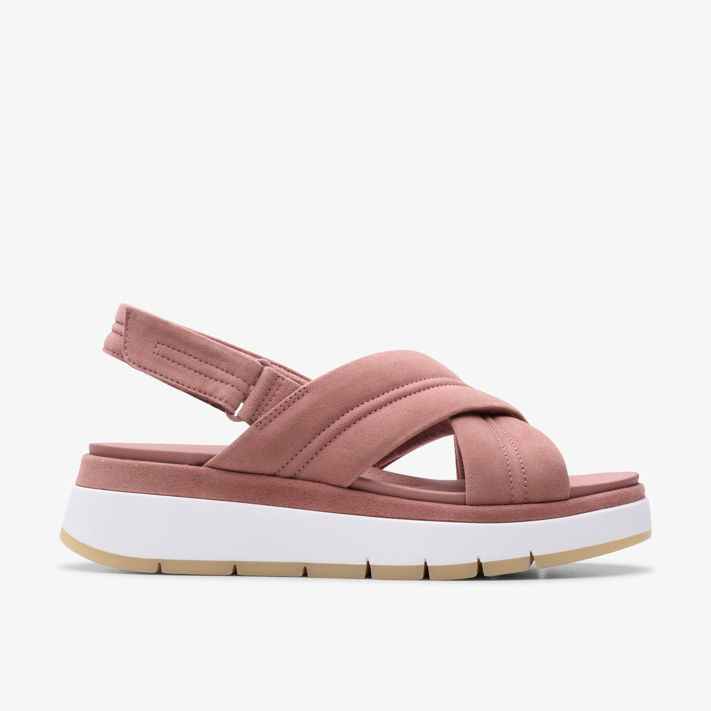 Sandalias De La Marca Clarks Para Mujer Modelo Tuscan Cross Mauve Suede