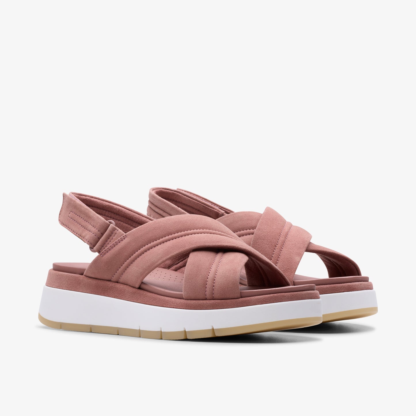 Sandalias De La Marca Clarks Para Mujer Modelo Tuscan Cross Mauve Suede