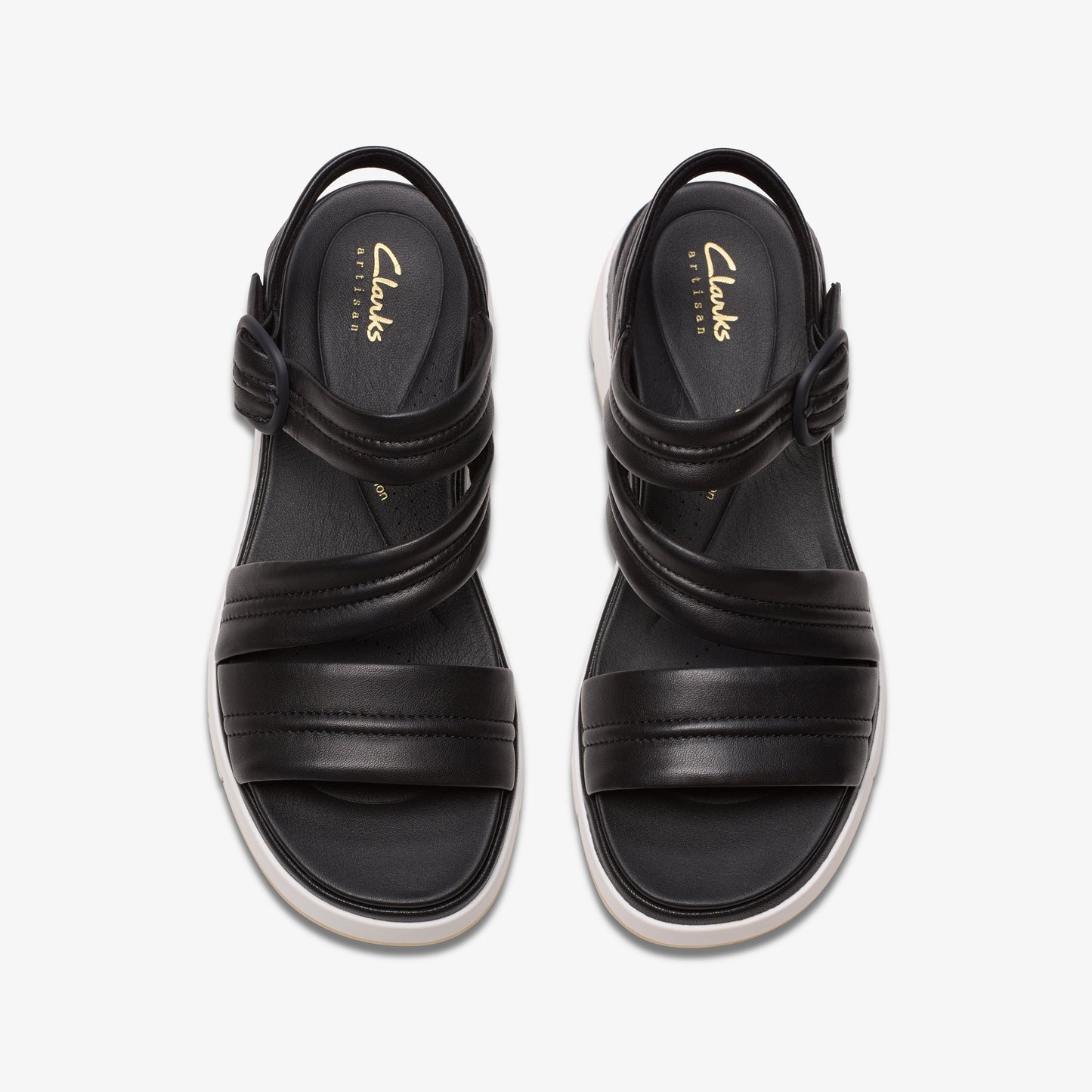Sandalias De La Marca Clarks Para Mujer Modelo Tuscan Strap Black Leather