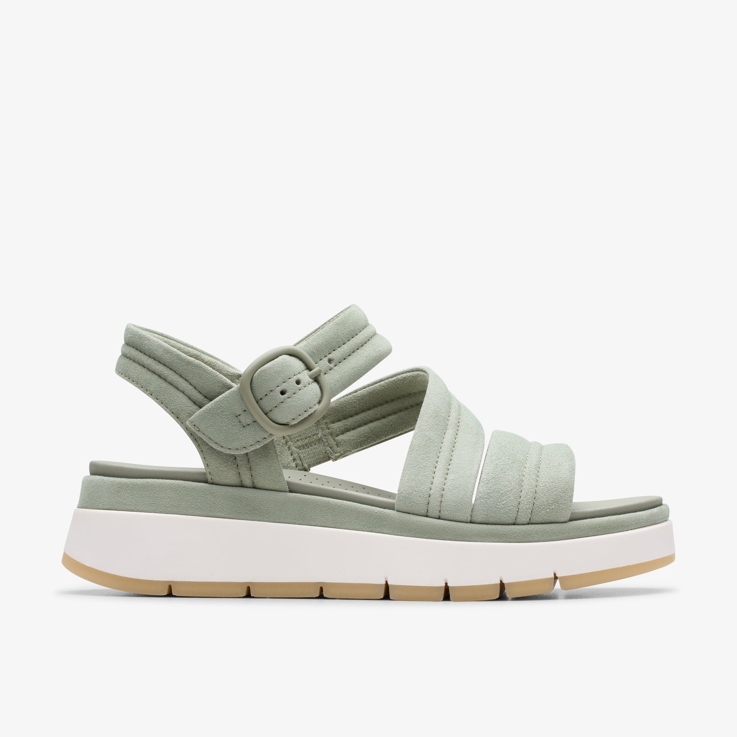 Sandalias De La Marca Clarks Para Mujer Modelo Tuscan Strap Light Green Suede