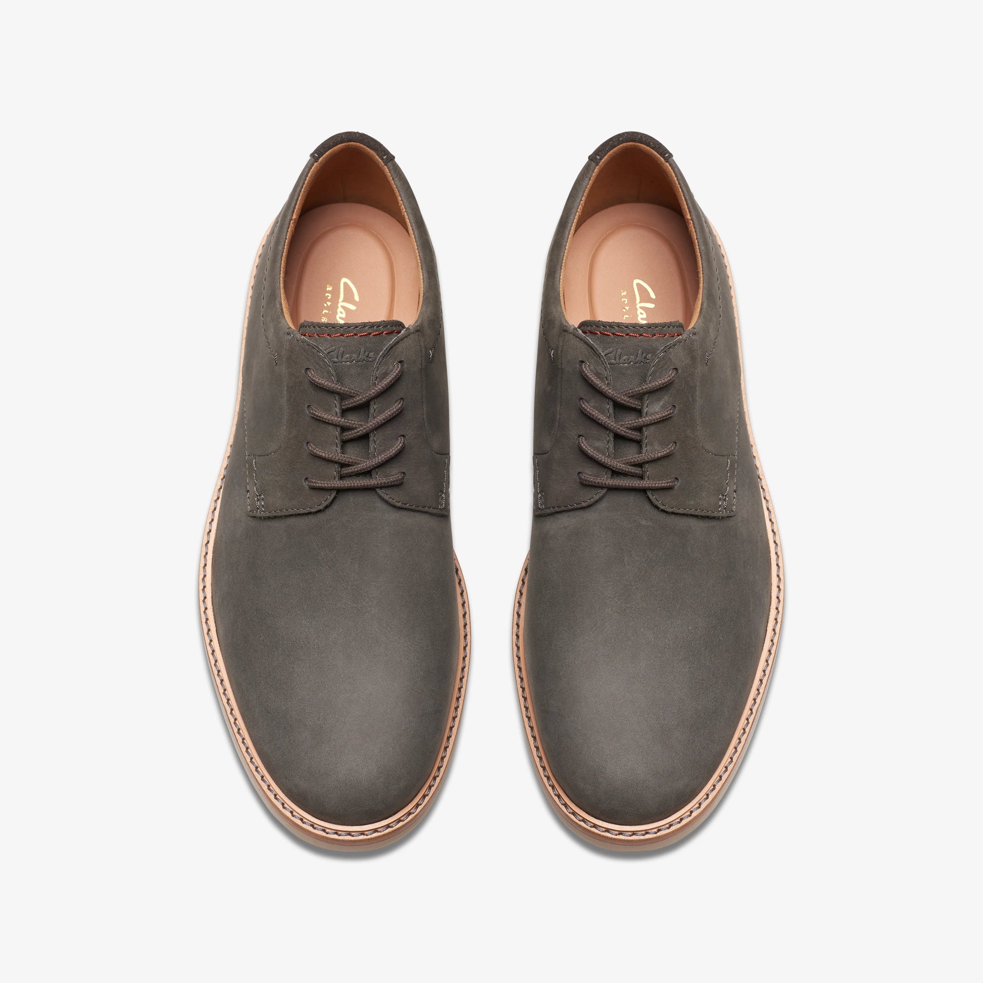 Zapatos Casual De La Marca Clarks  Para Hombre Modelo Atticus Ltlace Dark Grey Nubuck En Color Gris
