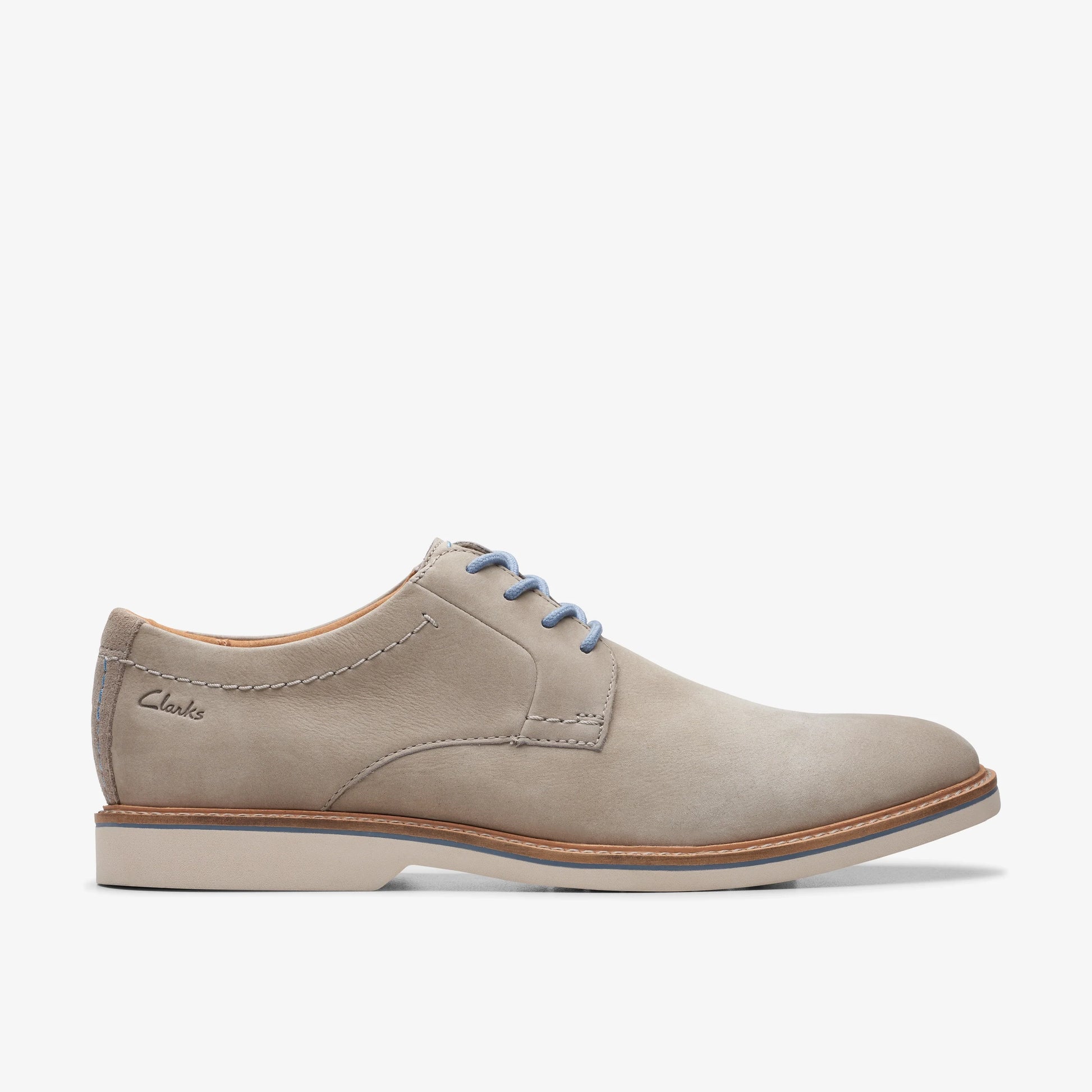 Zapatos Casual De La Marca Clarks  Para Hombre Modelo Atticus Ltlace Grey Nubuck En Color Gris