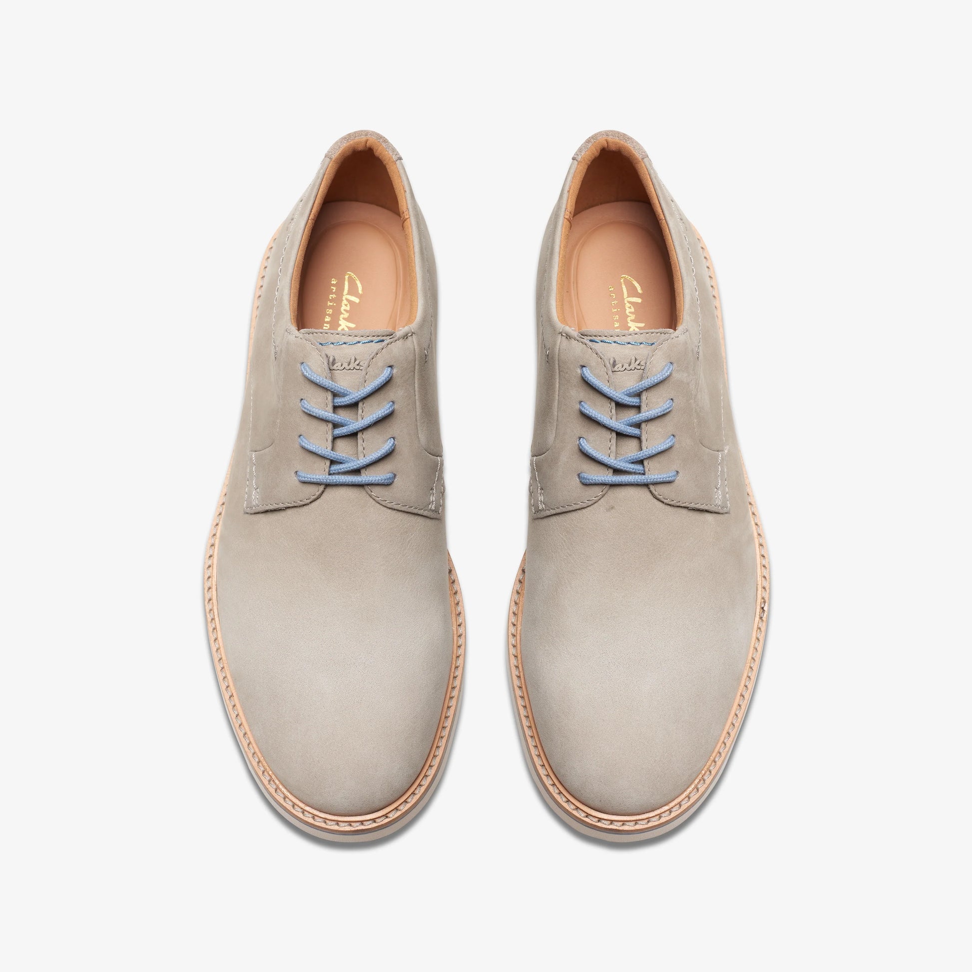 Zapatos Casual De La Marca Clarks  Para Hombre Modelo Atticus Ltlace Grey Nubuck En Color Gris