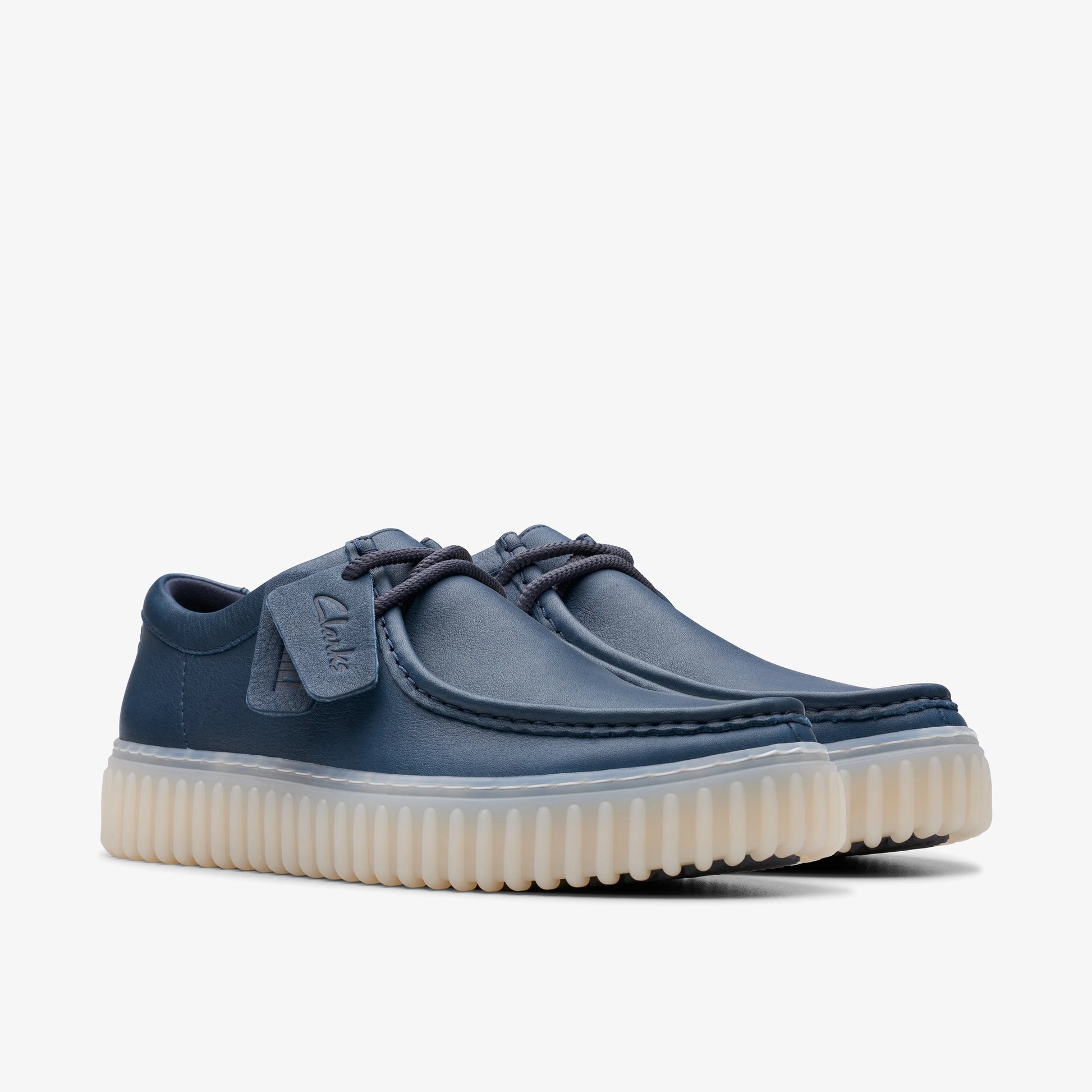 Zapatos Casual De La Marca Clarks  Para Hombre Modelo Torhill Lo Navy Leather En Color Azul