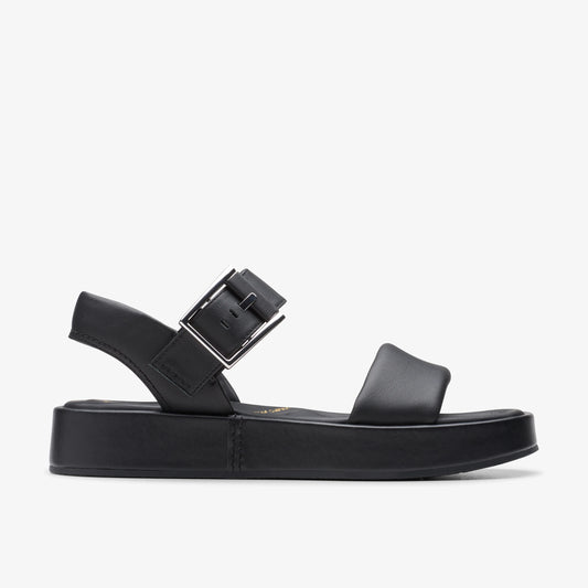 Sandalias De La Marca Clarks  Para Mujer Modelo Alda Strap Black Leather En Color Negro