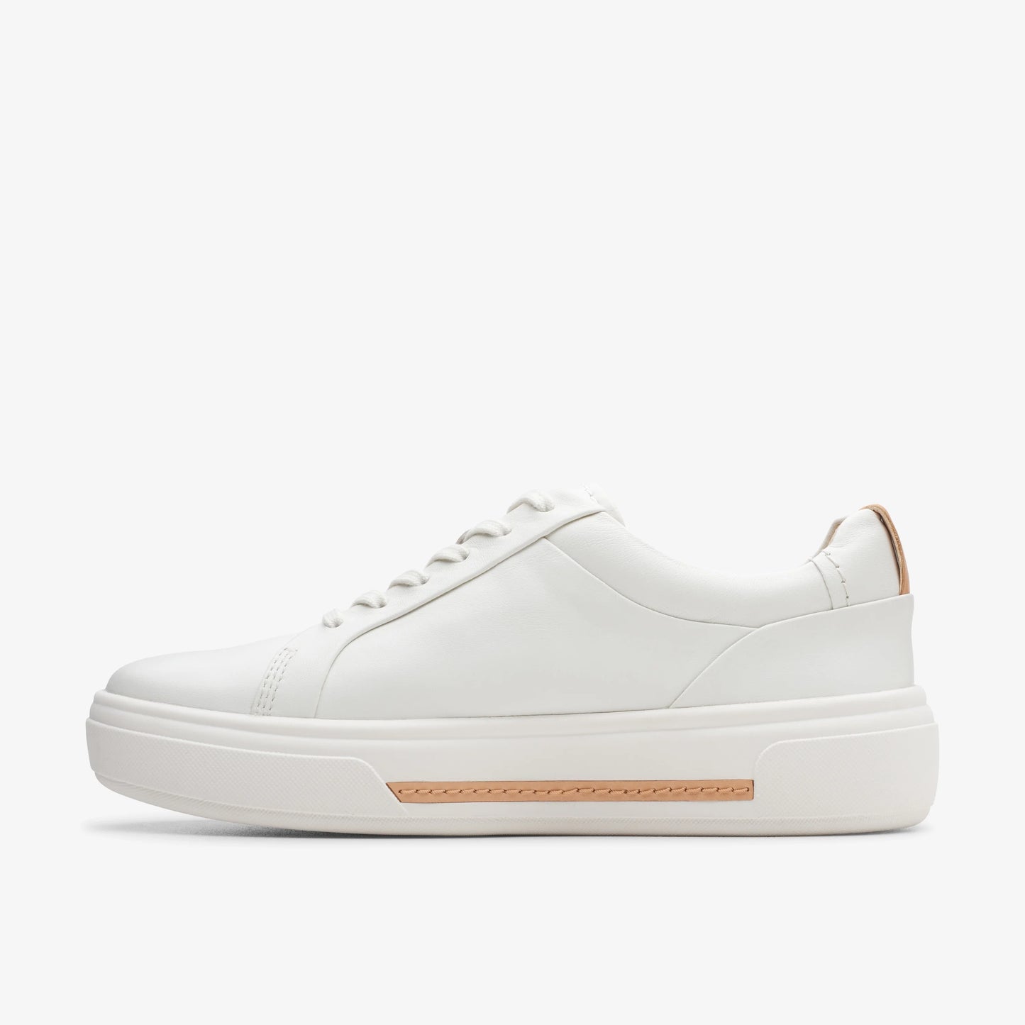 Sneakers De La Marca Clarks Para Mujer Modelo Hollyhock Walk Off White Lea En Color Blanco
