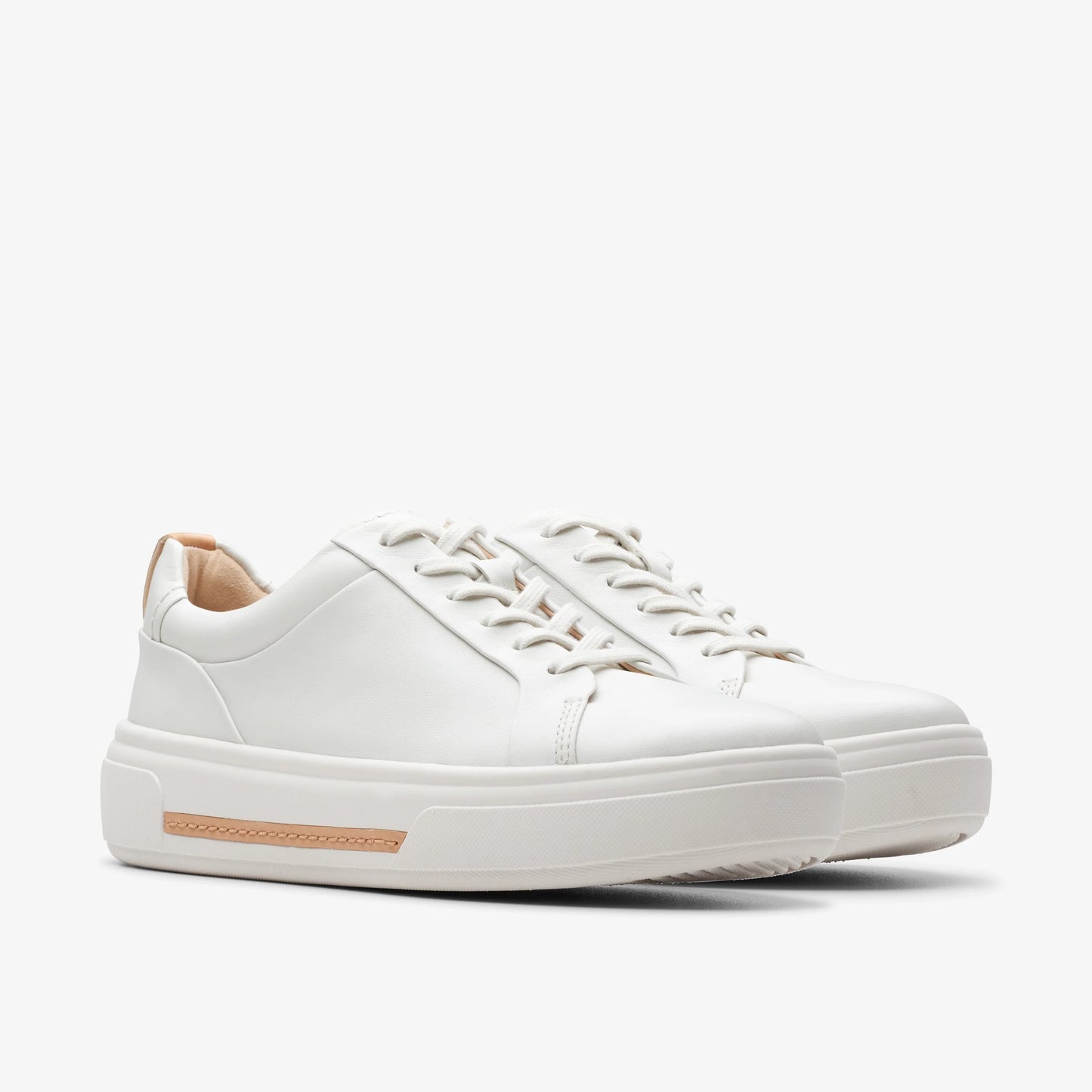 Sneakers De La Marca Clarks Para Mujer Modelo Hollyhock Walk Off White Lea En Color Blanco