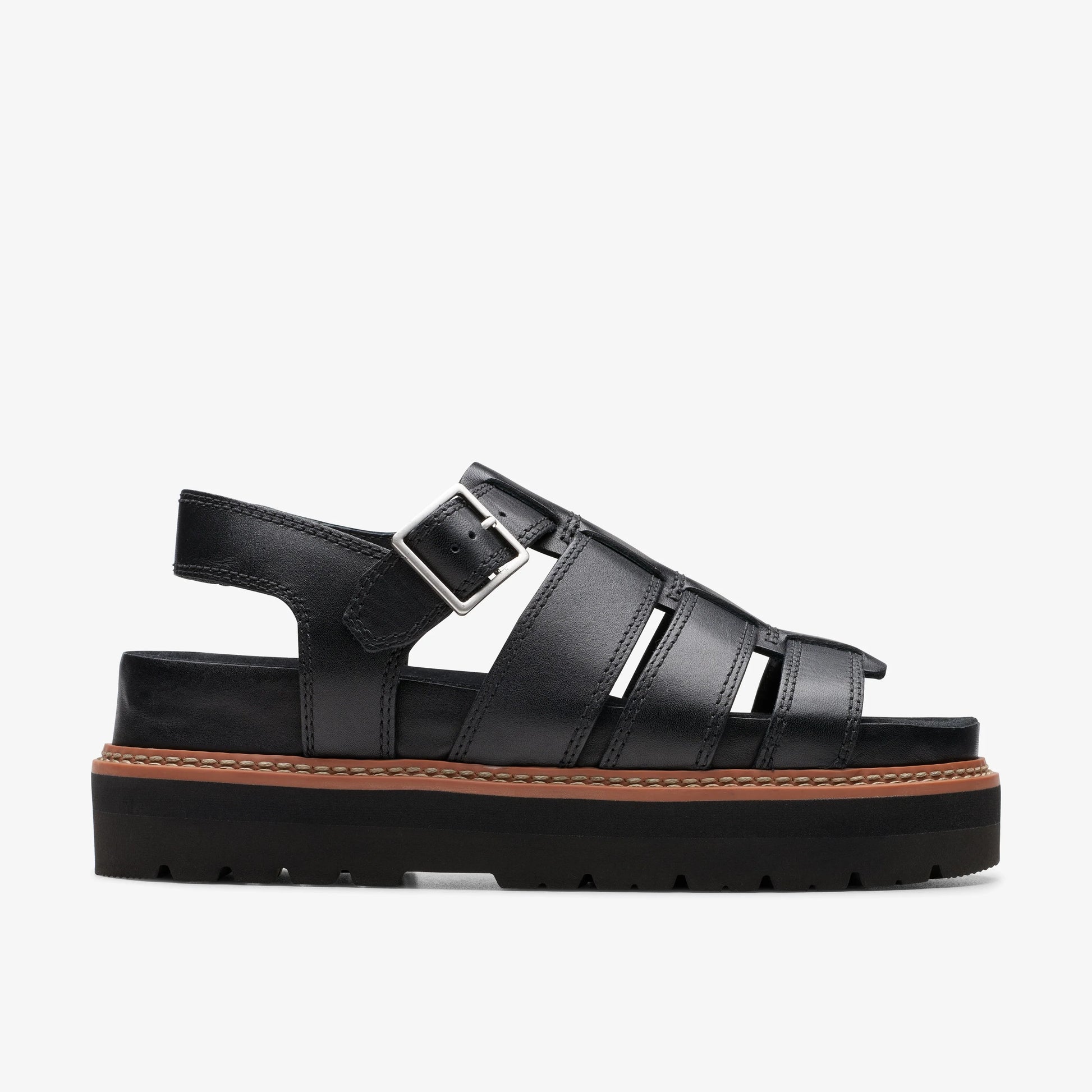 Sandalias De La Marca Clarks  Para Mujer Modelo Orianna Twist Black Leather En Color Negro