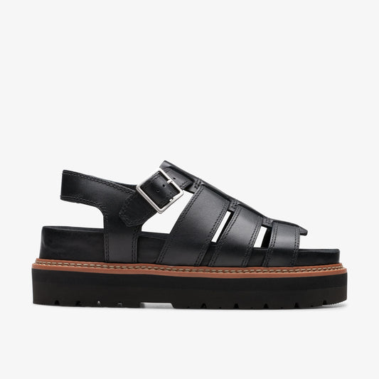 Sandalias De La Marca Clarks  Para Mujer Modelo Orianna Twist Black Leather En Color Negro