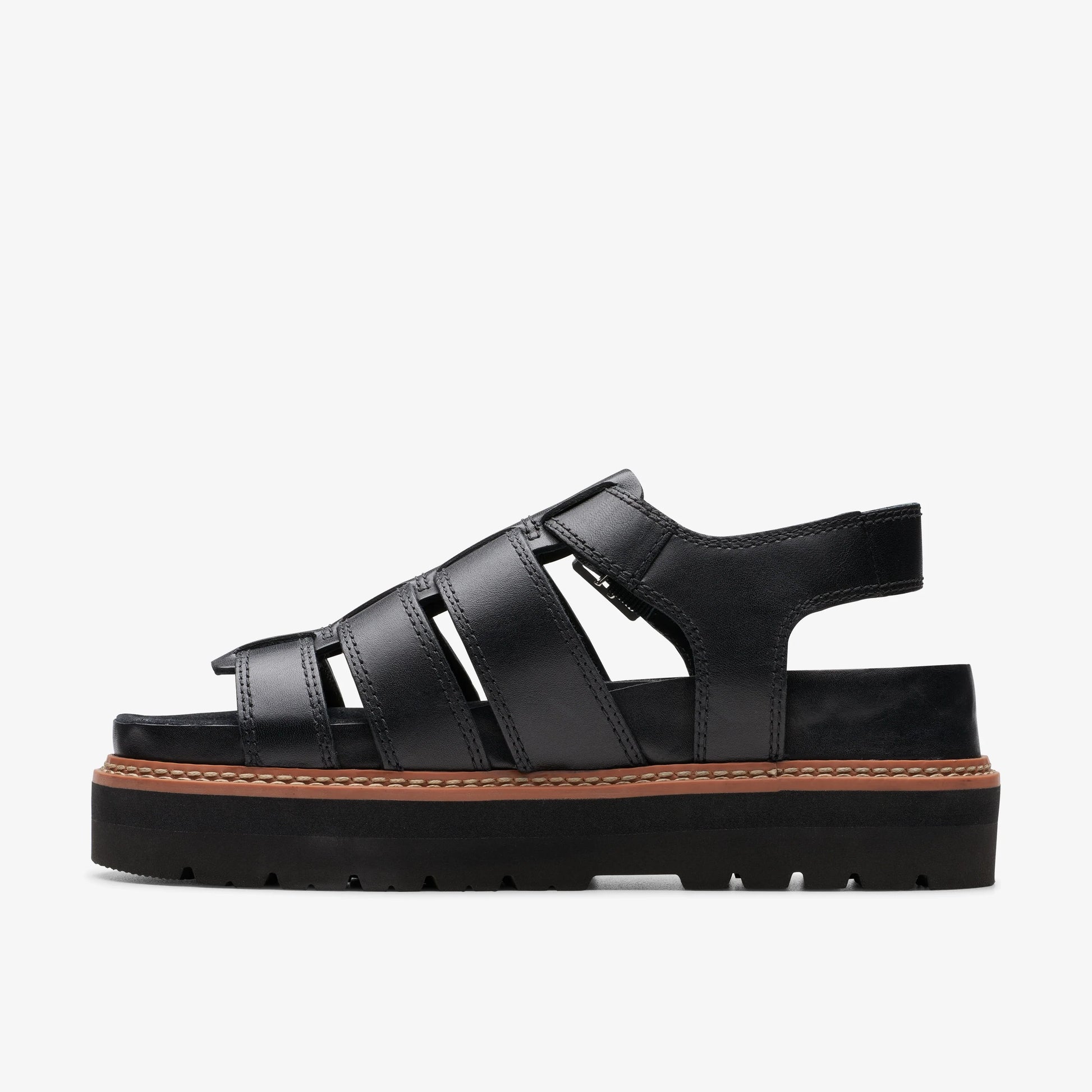 Sandalias De La Marca Clarks  Para Mujer Modelo Orianna Twist Black Leather En Color Negro
