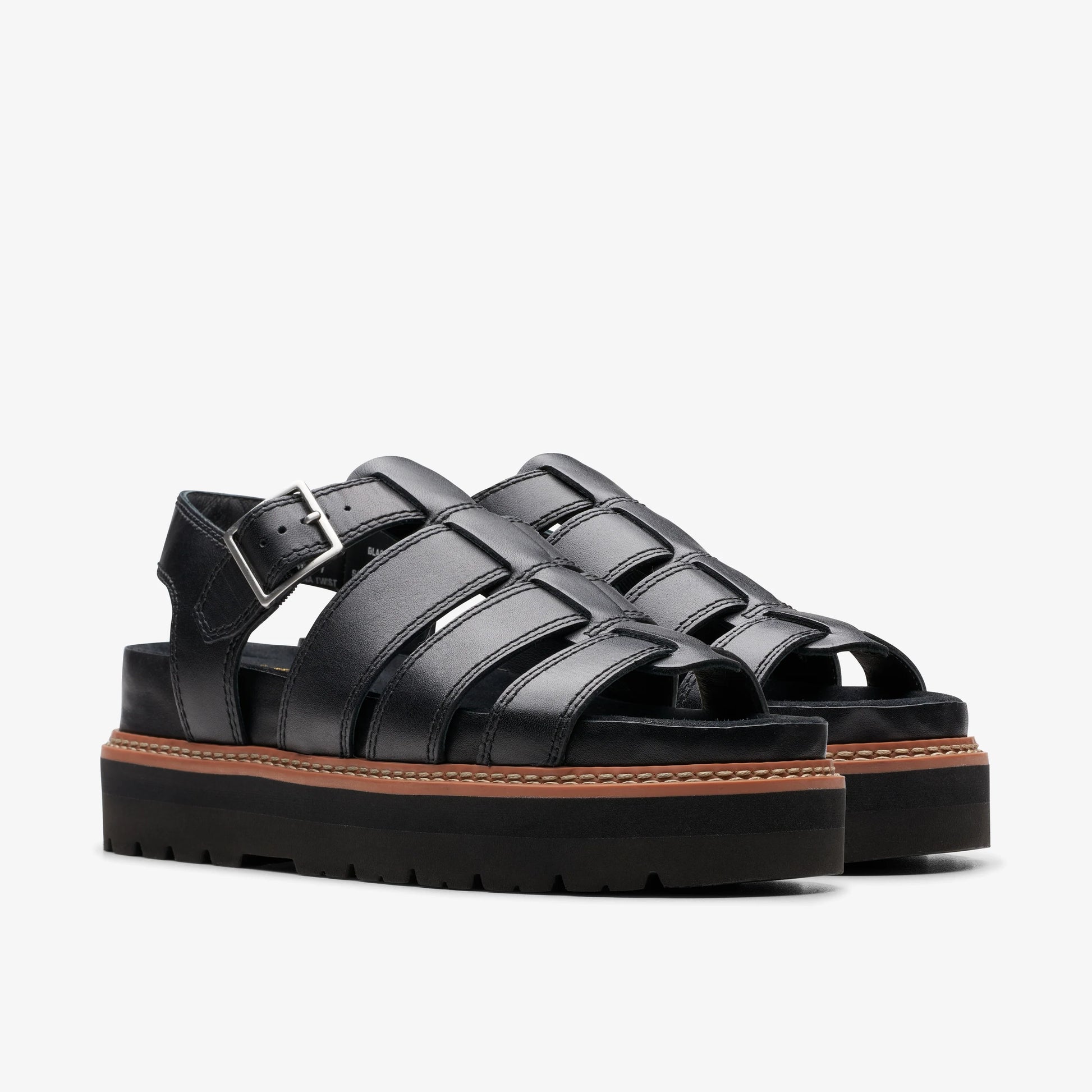 Sandalias De La Marca Clarks  Para Mujer Modelo Orianna Twist Black Leather En Color Negro