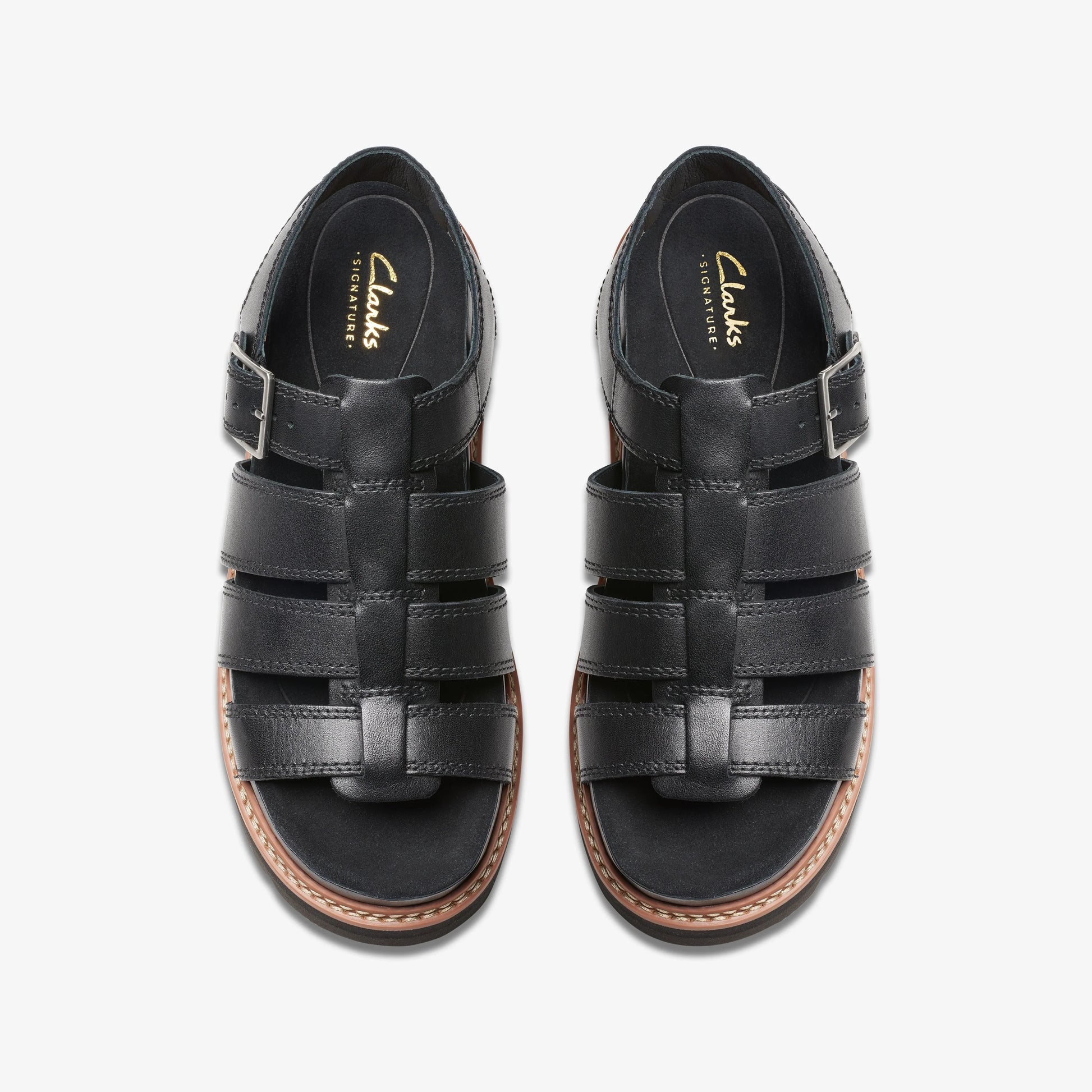 Sandalias De La Marca Clarks  Para Mujer Modelo Orianna Twist Black Leather En Color Negro