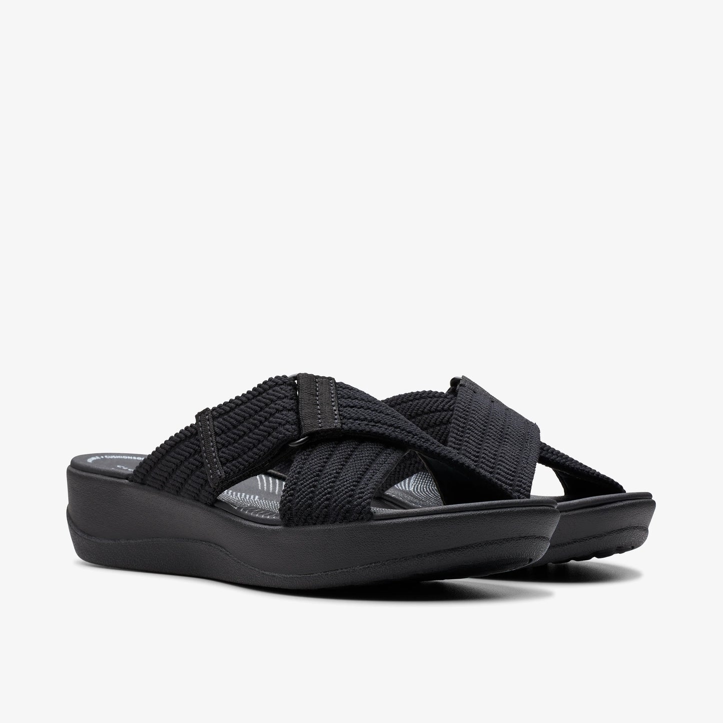 Sandalias De La Marca Clarks Para Mujer Modelo Arla Wave Black En Color Negro