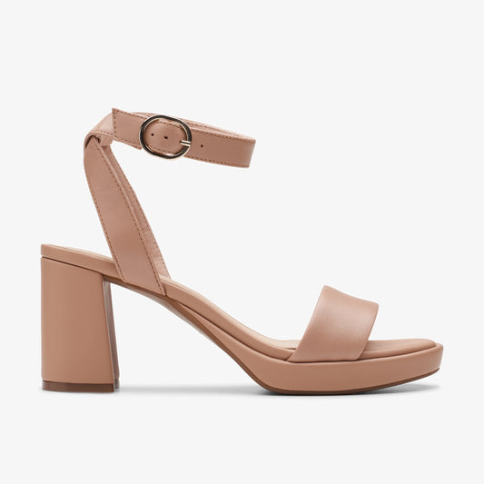 Sandalias De La Marca Clarks  Para Mujer Modelo Ambyrlyn Bay Warm Beige Lea En Color Beige