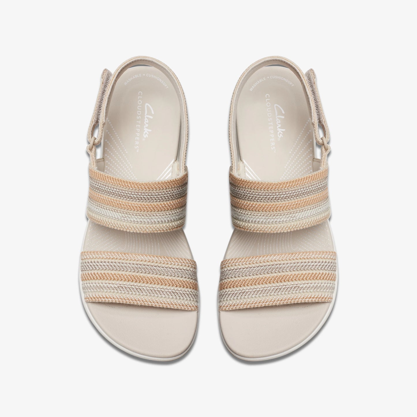 Sandalias De La Marca Clarks Para Mujer Modelo Arla Stroll Beige Combi En Color Beige