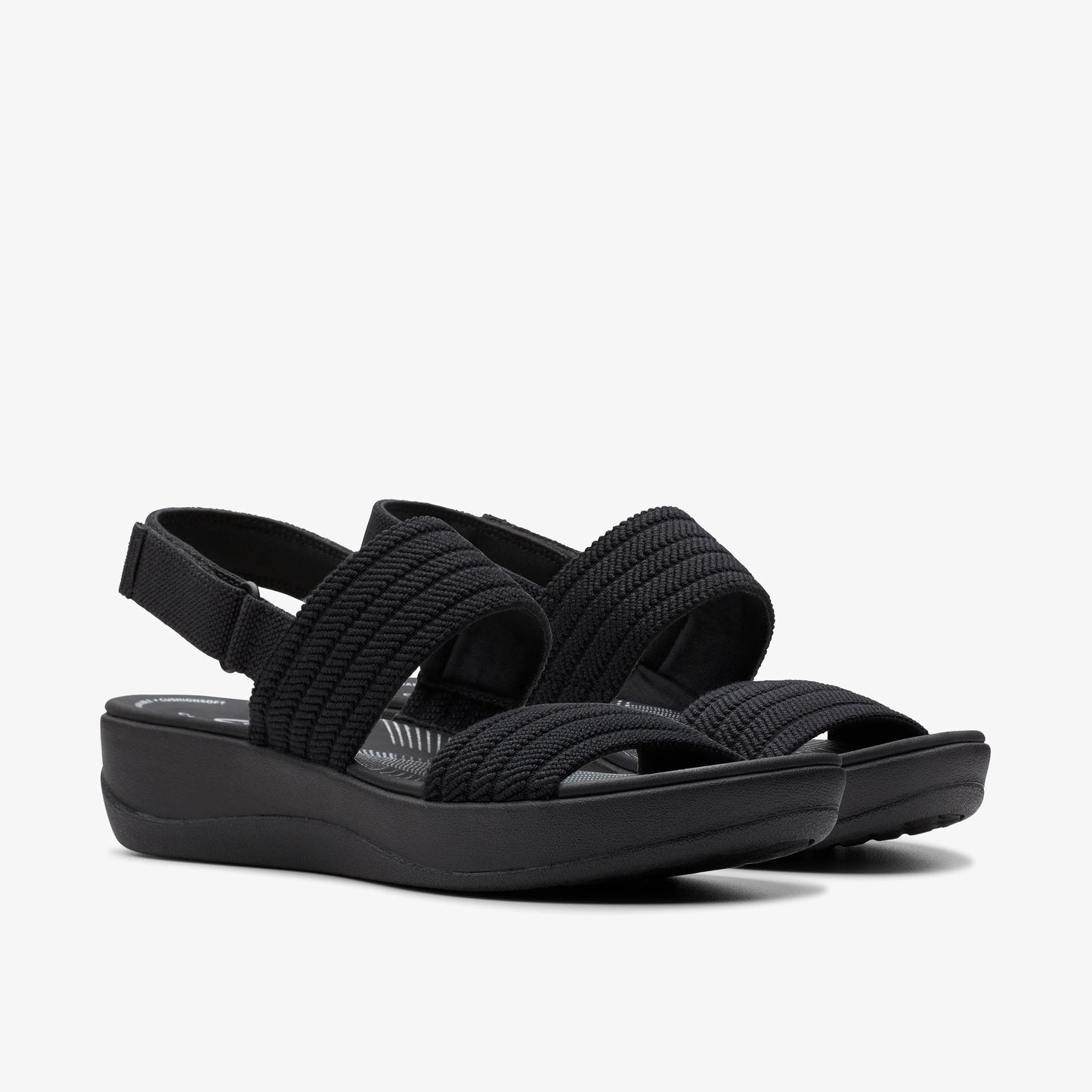 Sandalias De La Marca Clarks Para Mujer Modelo Arla Stroll Black En Color Negro