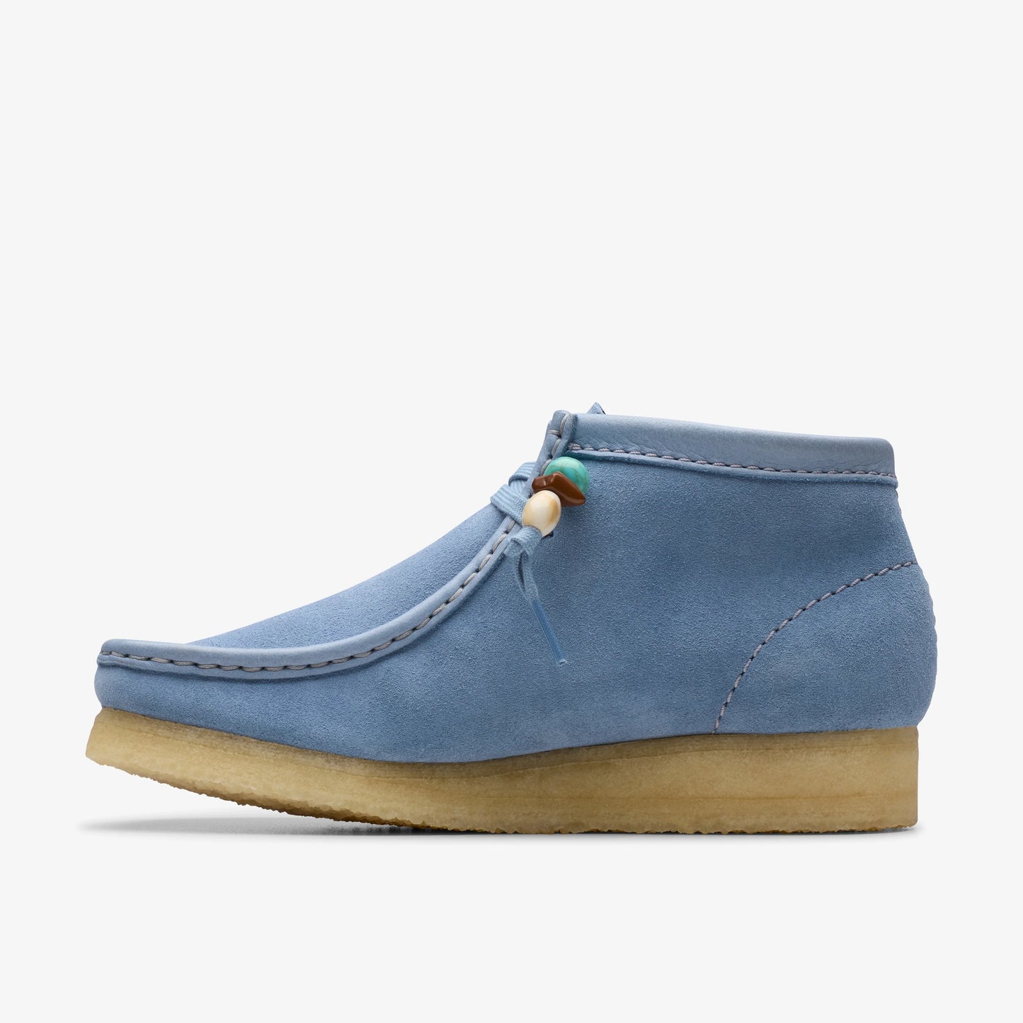 Botines De La Marca Clarks Para Mujer Modelo Wallabee Boot Powder Blue Suede