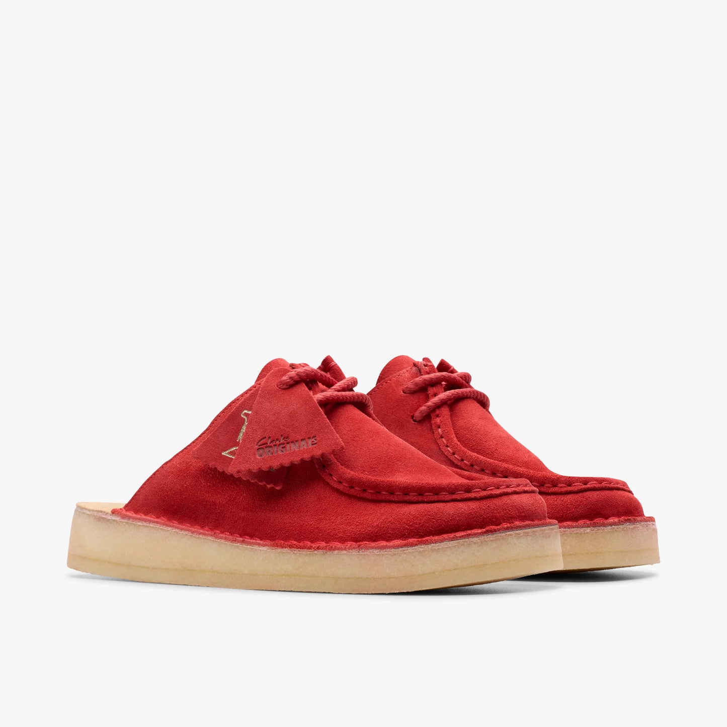 Sandalias De La Marca Clarks Para Mujer Modelo Dsrtnomad Mule Red Suede En Color Rojo