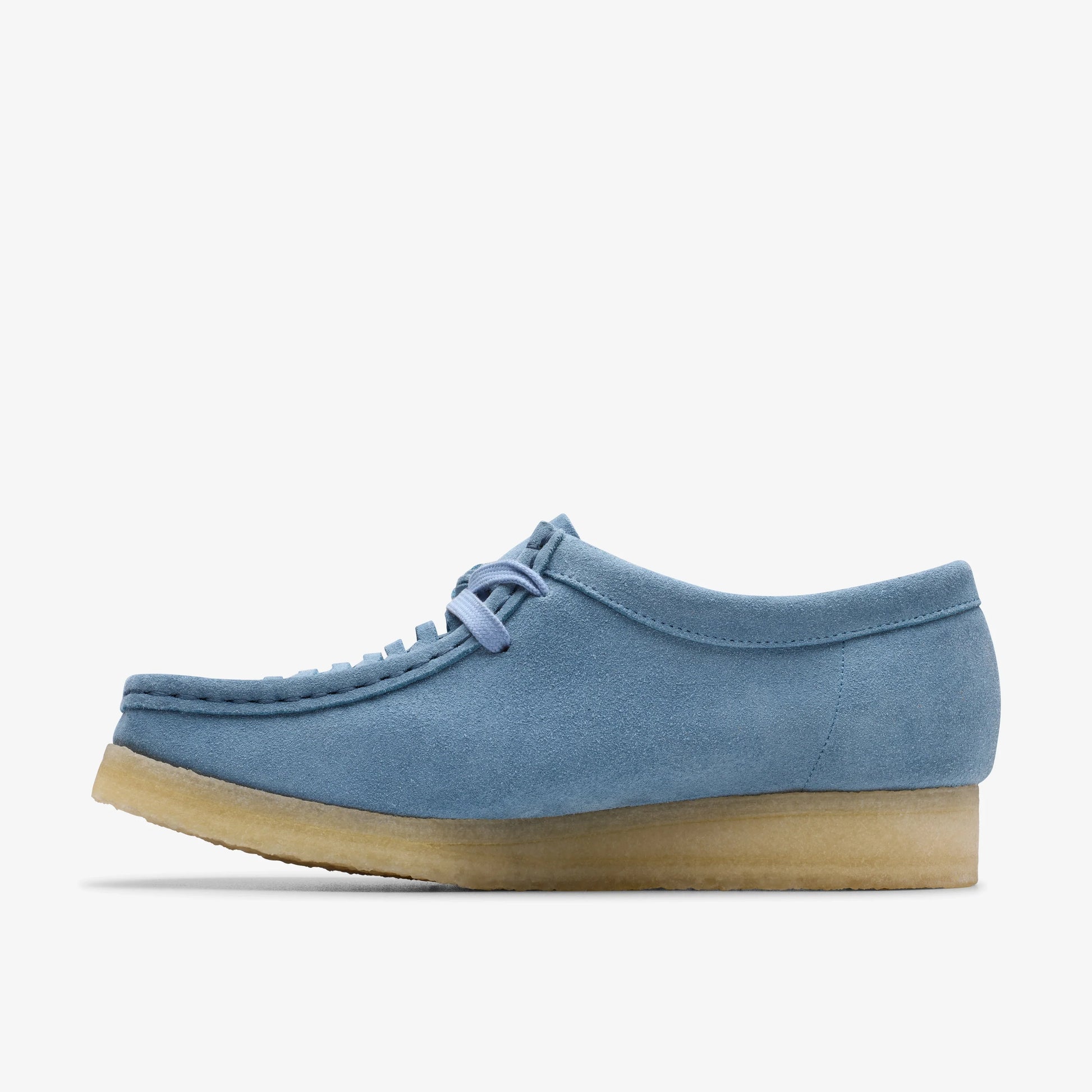 Zapatos Casual De La Marca Clarks  Para Mujer Modelo Wallabee Weave Powder Blue Suede