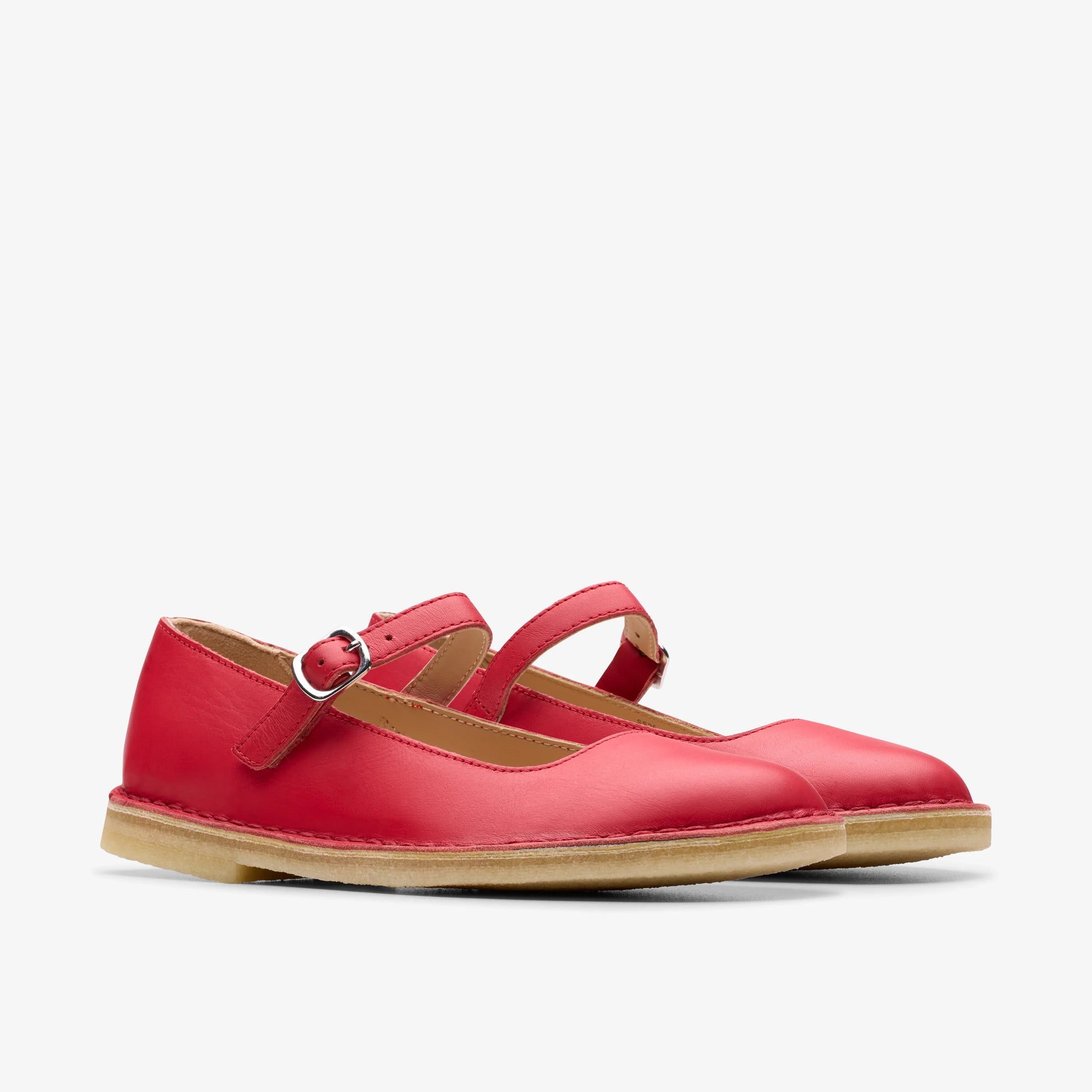 Zapatos Casual De La Marca Clarks  Para Mujer Modelo Desert Jane Red Leather