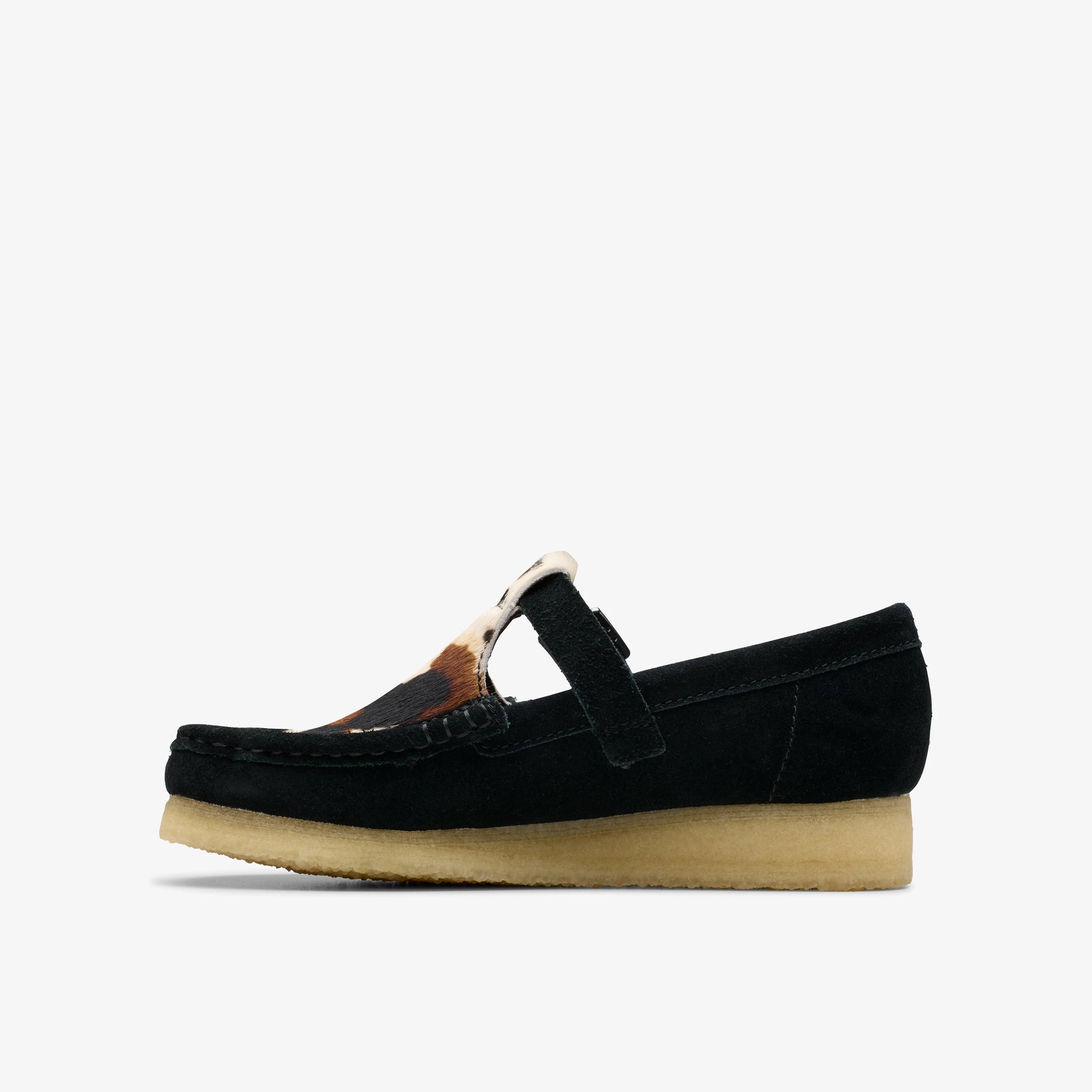 Zapatos Casual De La Marca Clarks  Para Mujer Modelo Wallabee T Bar Black Interest