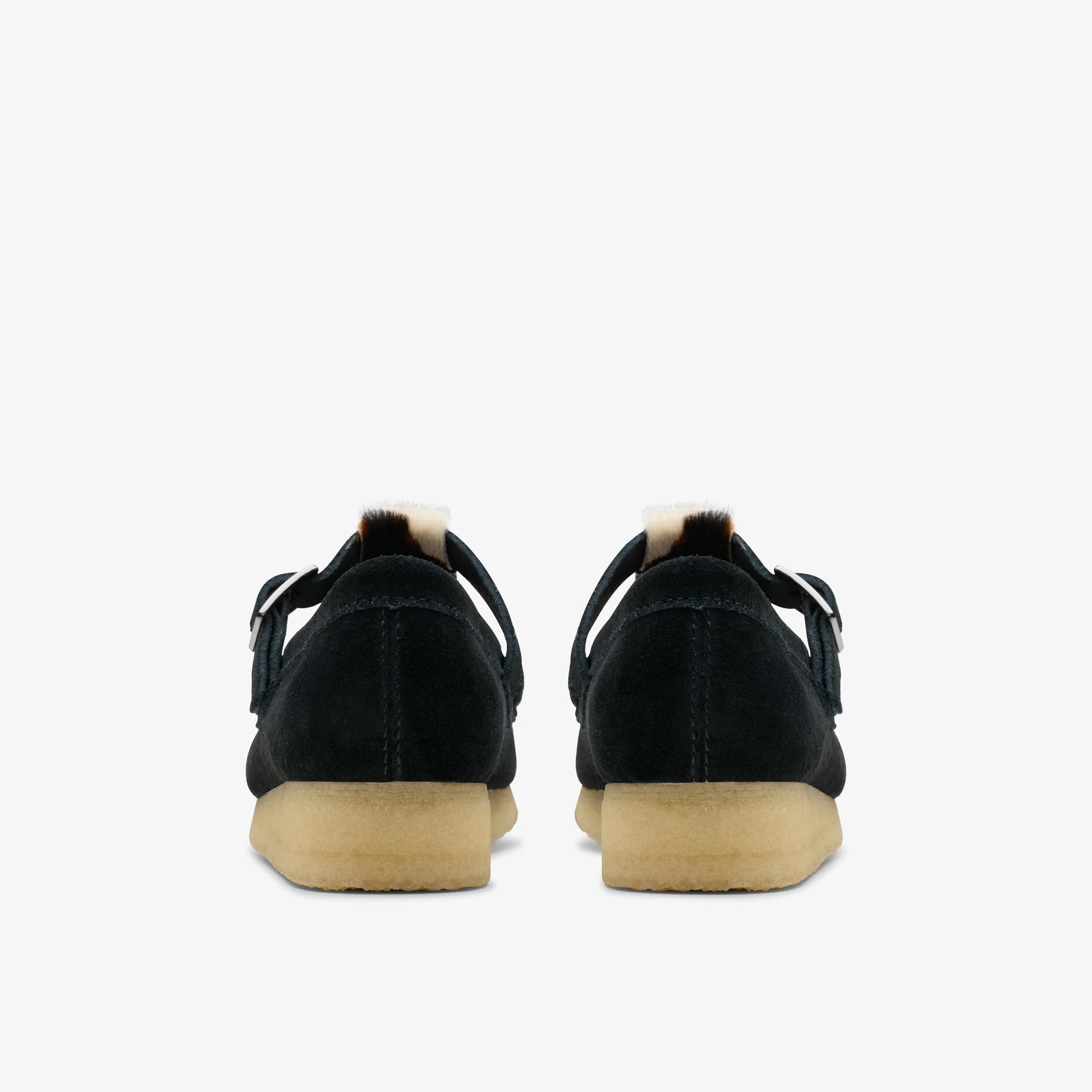 Zapatos Casual De La Marca Clarks  Para Mujer Modelo Wallabee T Bar Black Interest