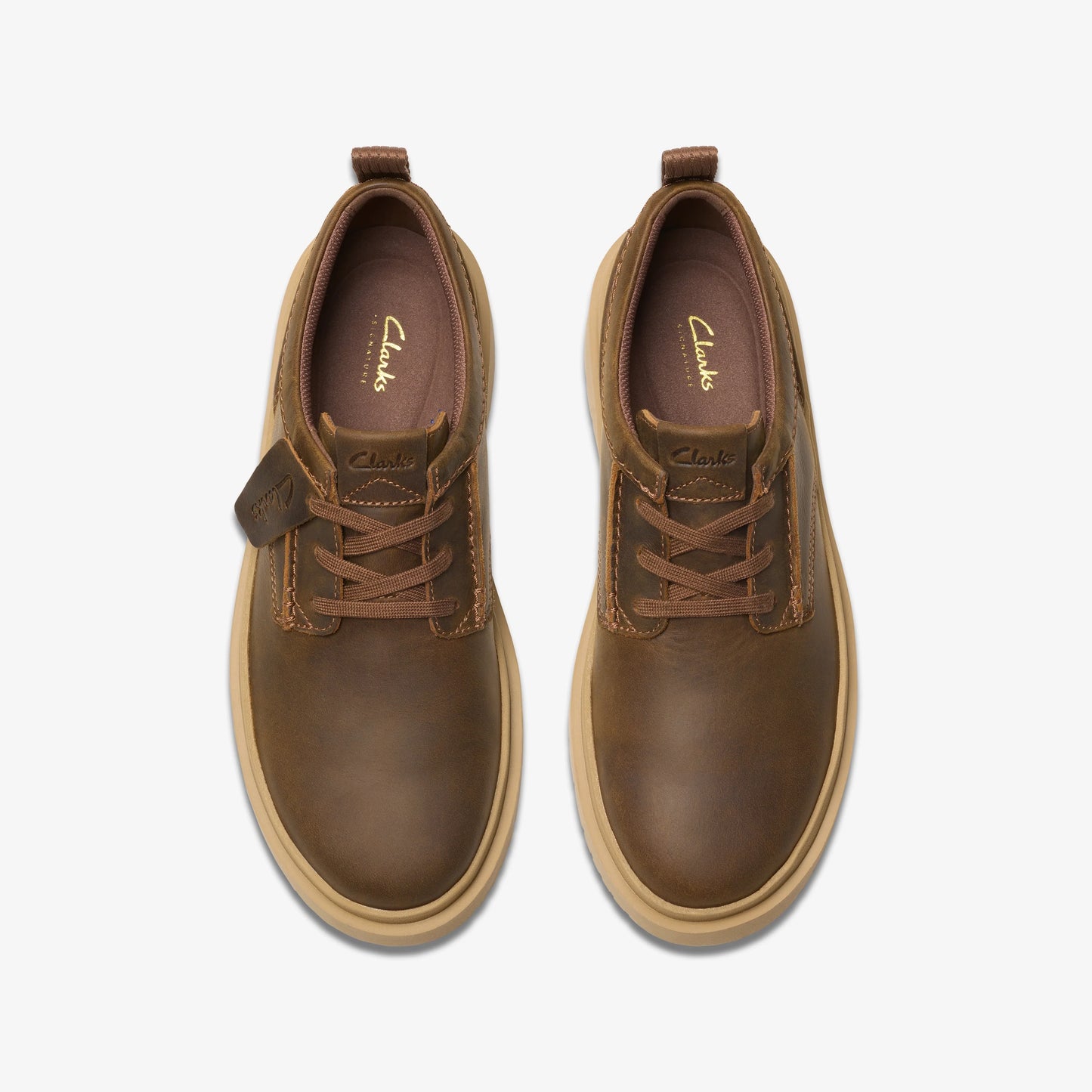 Zapatos Casual De La Marca Clarks Para Hombre Modelo Polden Lace Beeswax Leather