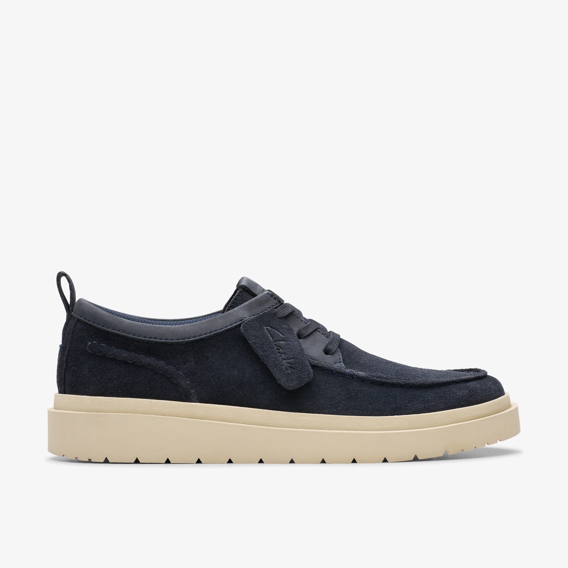 Zapatos Casual De La Marca Clarks  Para Hombre Modelo Polden Moc Navy Suede En Color Azul