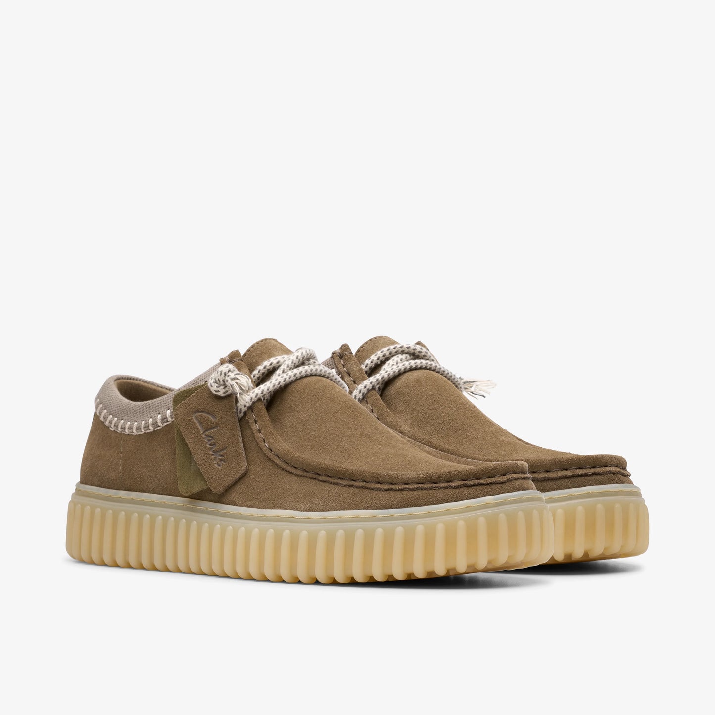 Zapatos Casual De La Marca Clarks Para Hombre Modelo Torhill Lo Dark Olive Combi