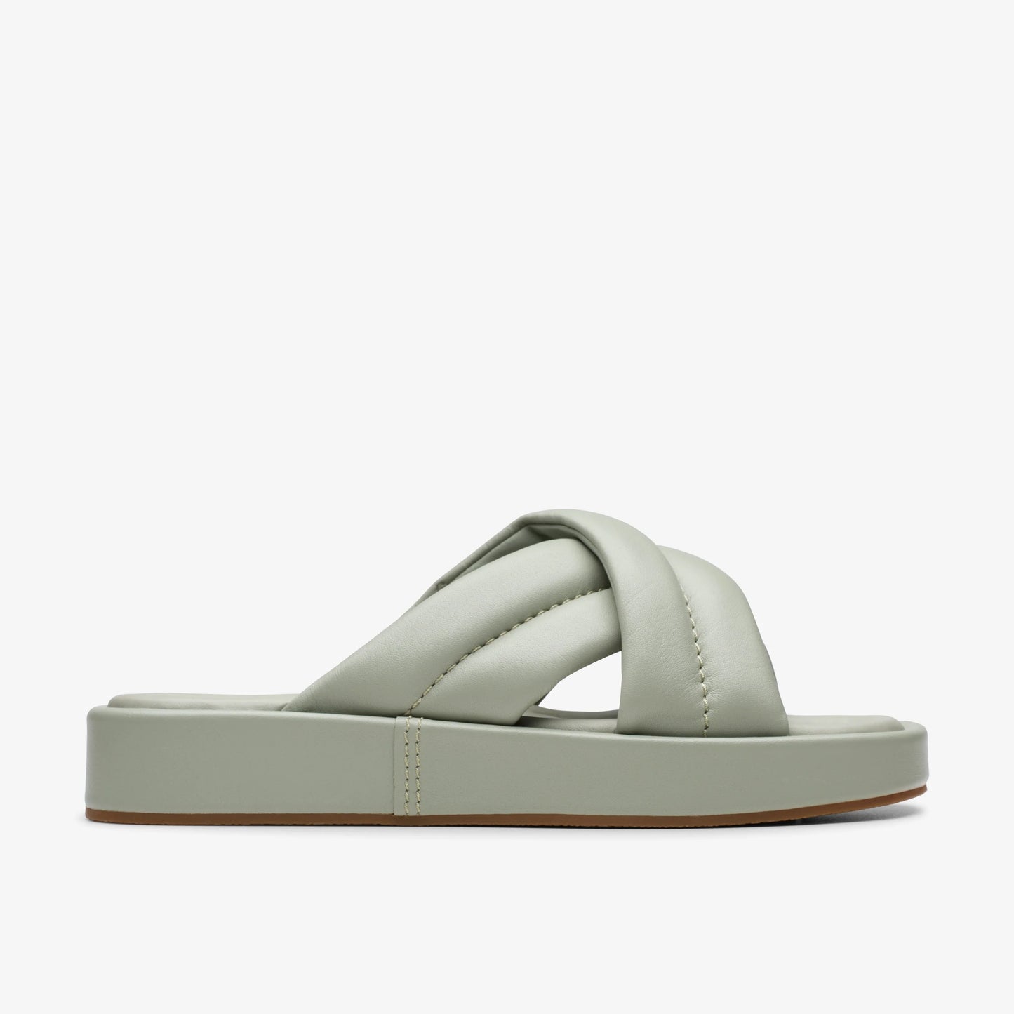 Sandalias De La Marca Clarks Para Mujer Modelo Alda Glide Light Green Leather