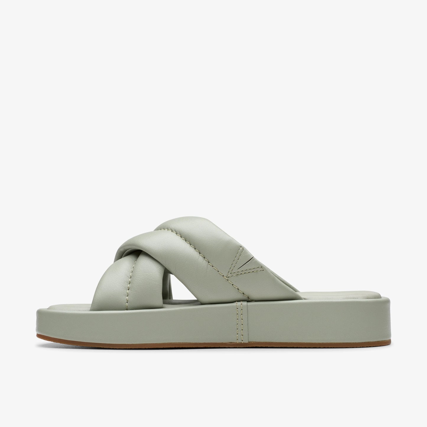 Sandalias De La Marca Clarks Para Mujer Modelo Alda Glide Light Green Leather