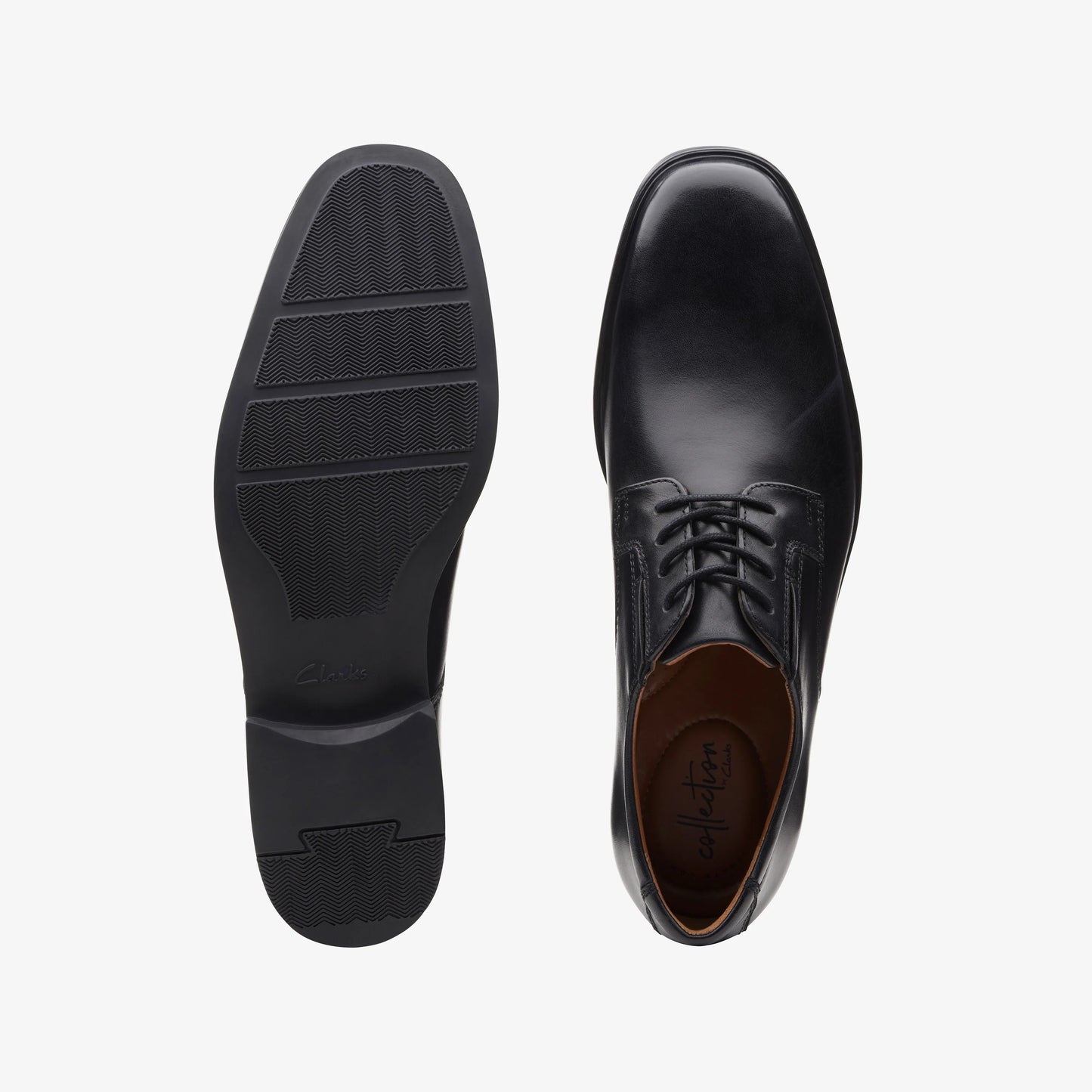 Zapatos De Vestir De La Marca Clarks Para Hombre Modelo Tilden Plain Black Leather En Color Negro