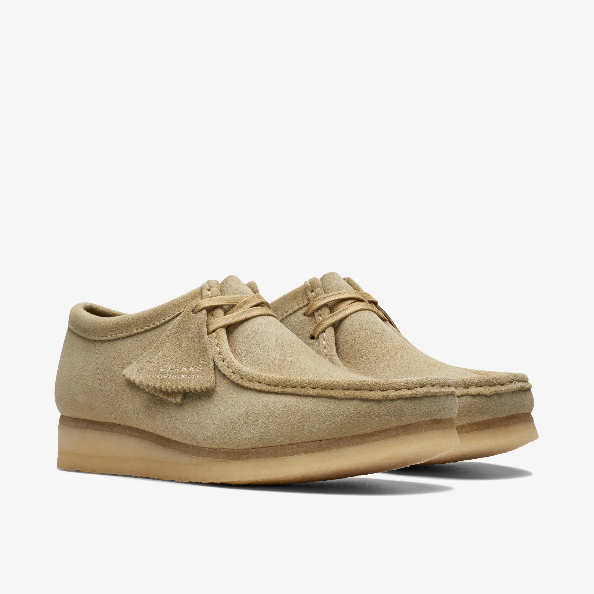 Zapatos Casual De La Marca Clarks  Para Hombre Modelo Wallabee Maple Suede En Color Beige