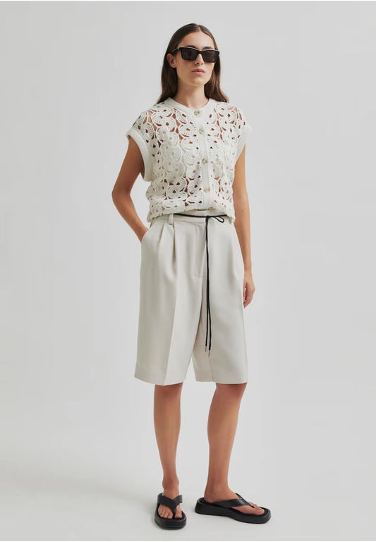 SECOND FEMALE | CHALECO | MUJER | CORALIE KNIT VEST | BLANCO