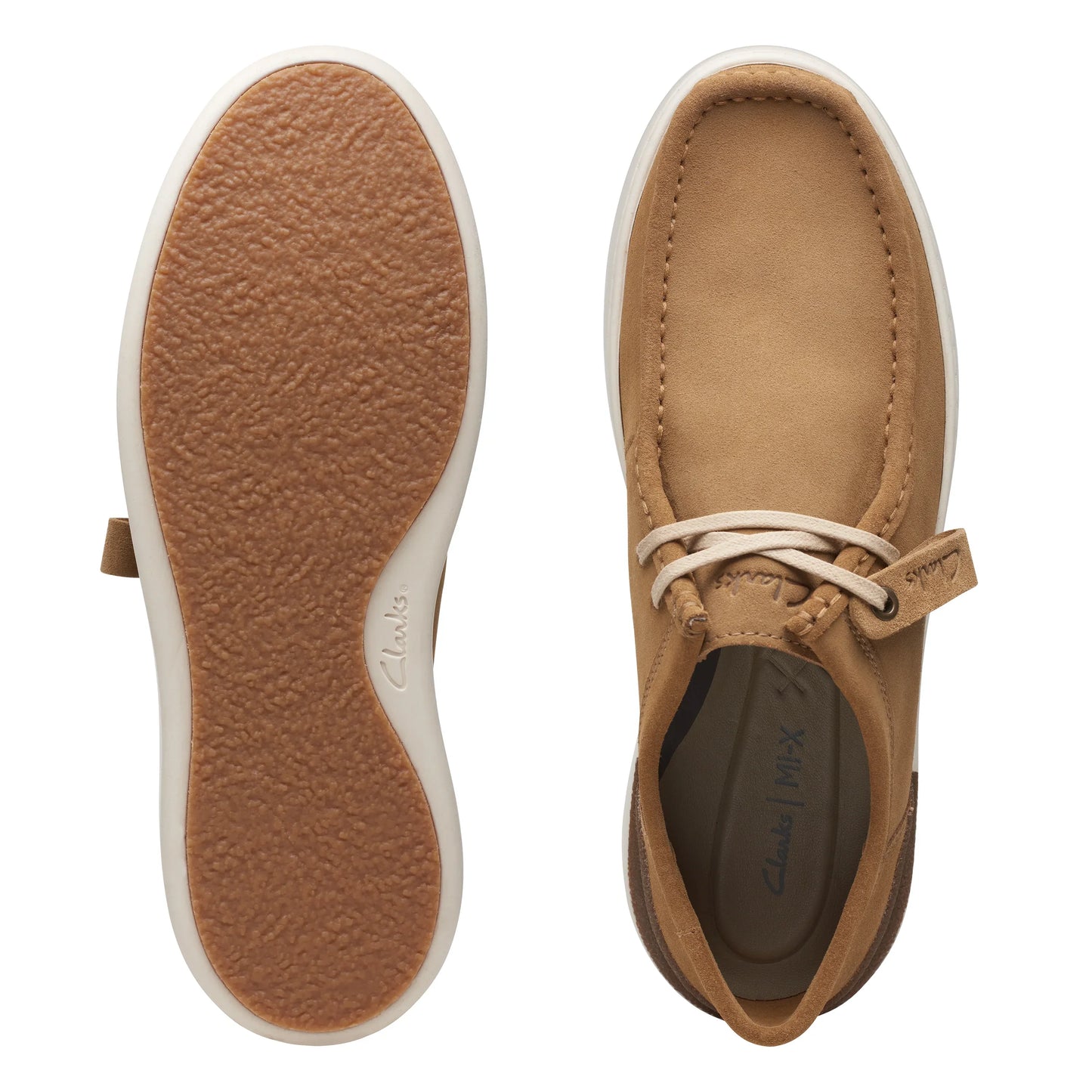 Wallabee De La Marca Clarks Para Hombre Modelo Courtlitewally Dark Sand En Color Beige