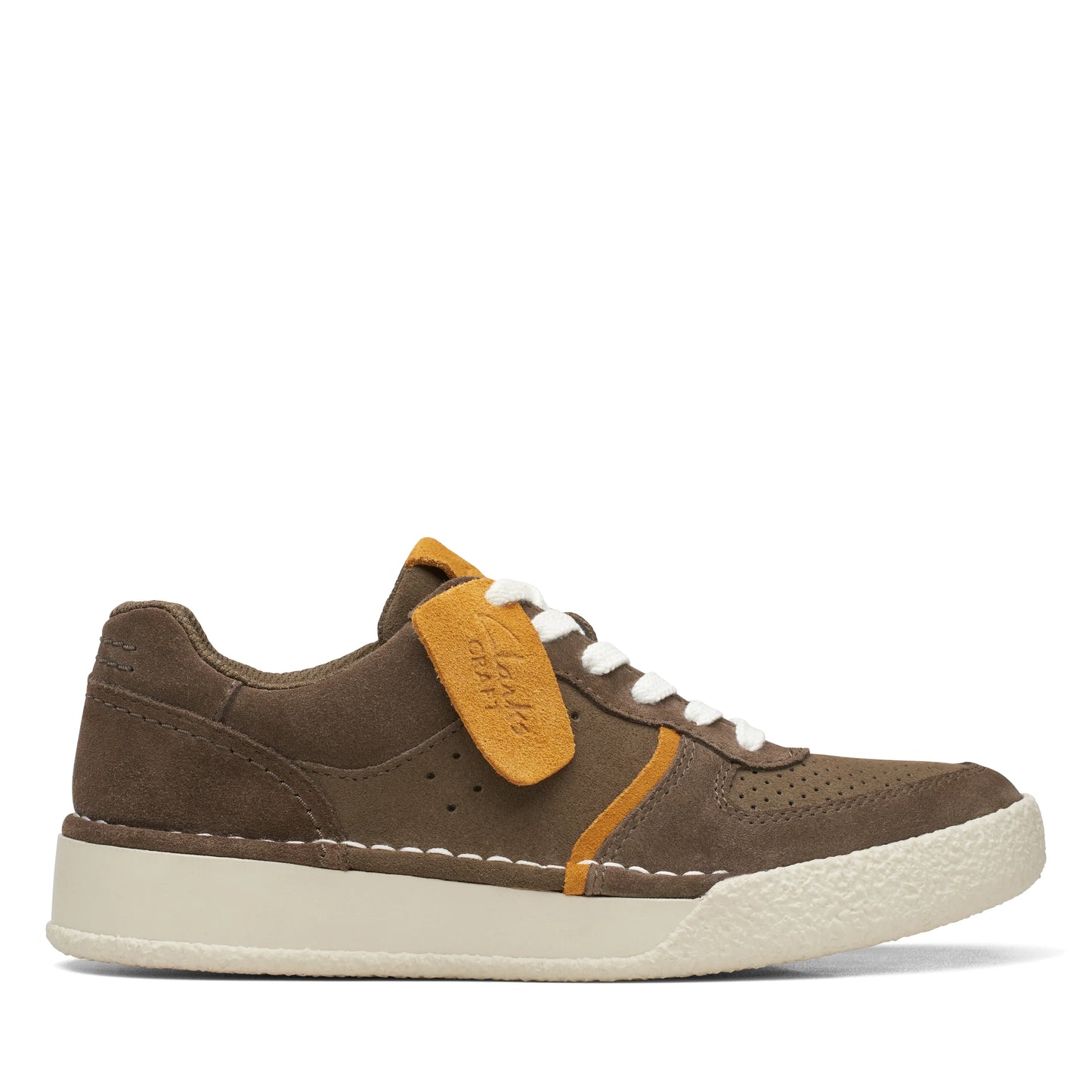 Sneakers De La Marca Clarks Para Mujer Modelo Craftcup Court Olive Combination En Color Verde
