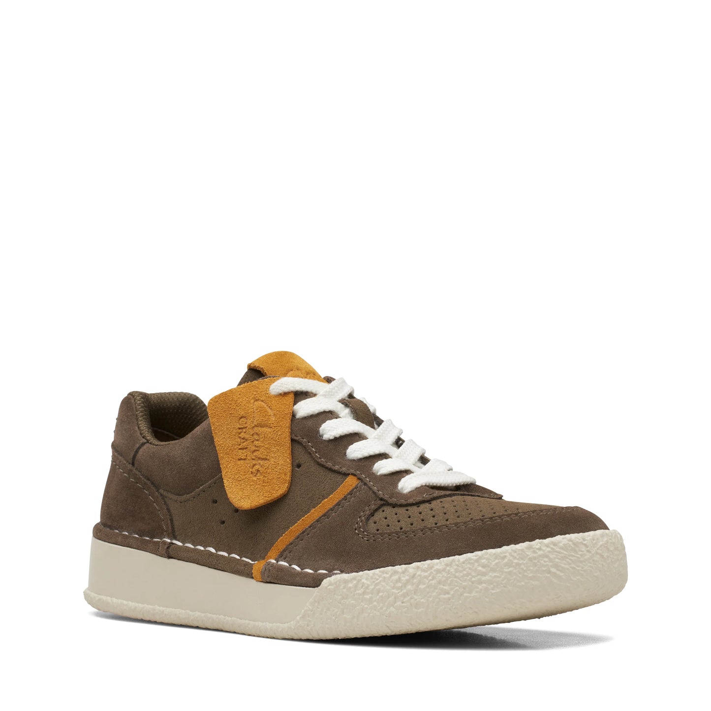 Sneakers De La Marca Clarks Para Mujer Modelo Craftcup Court Olive Combination En Color Verde