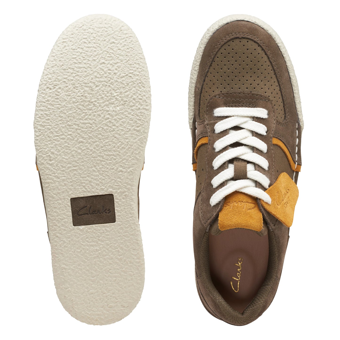 Sneakers De La Marca Clarks Para Mujer Modelo Craftcup Court Olive Combination En Color Verde
