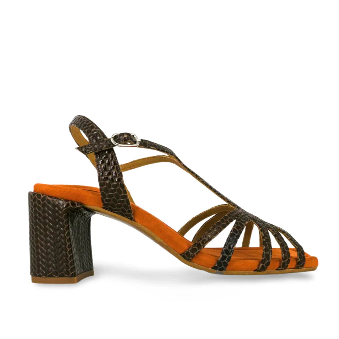 Sandalias De La Marca Audley Para Mujer Modelo Hallie: Tacón Crossed Sepia En Color Marrón
