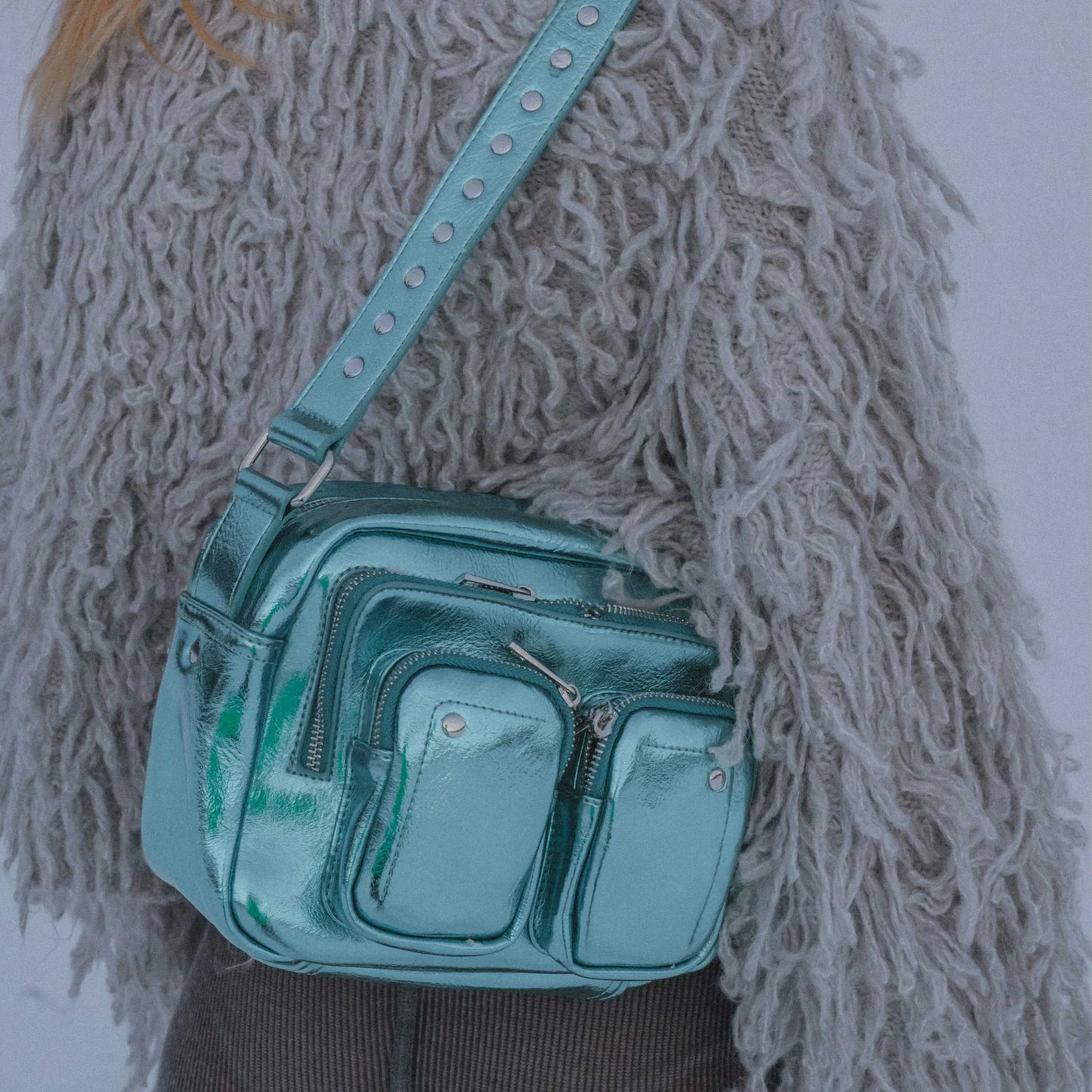 NUNOO | BORSA DA DONNA | ELLIE RICICLATA COOL AZZURRO AZZURRO | BLU